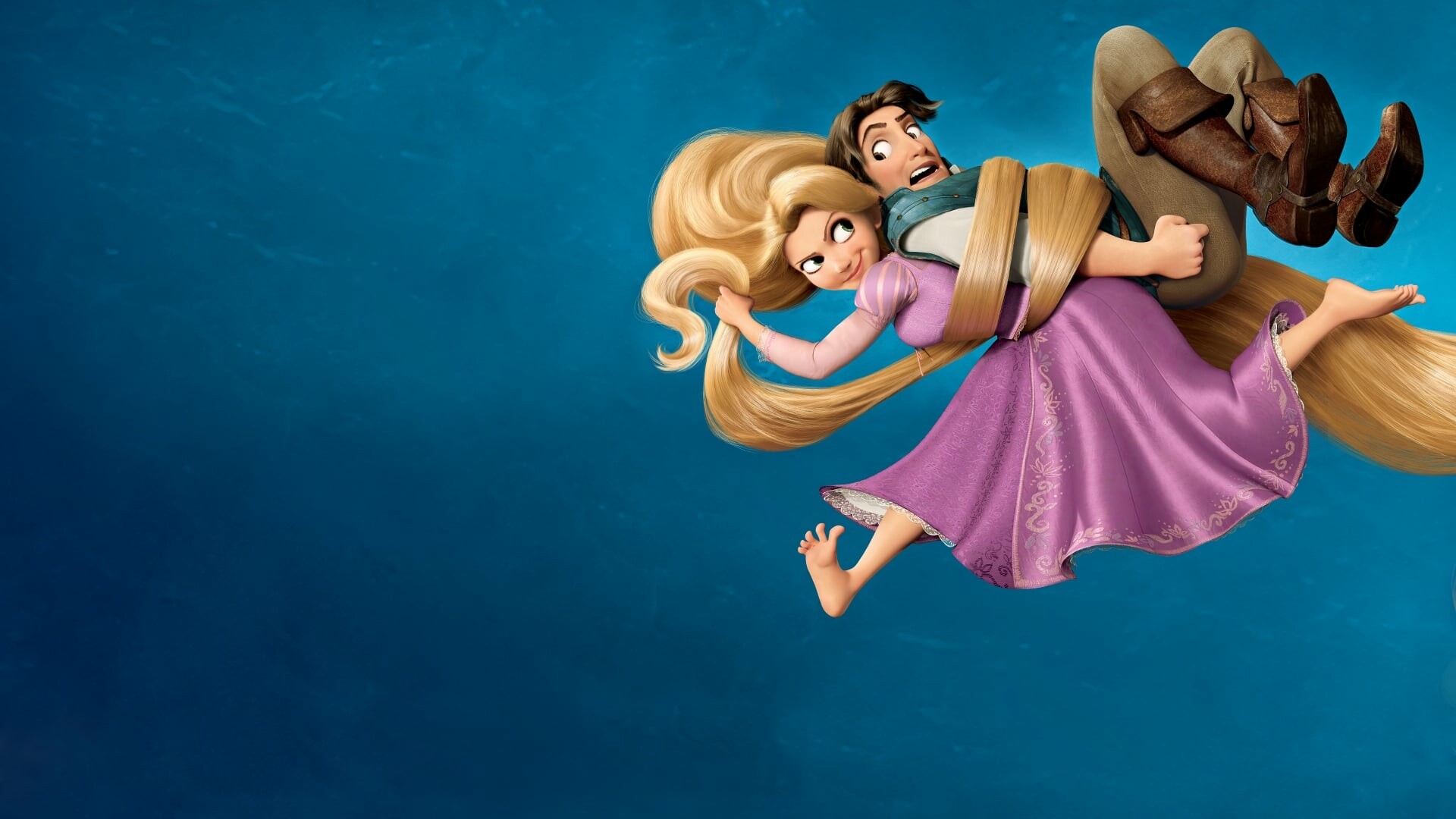 Tangled: Rapunzel, The protagonist of Disney's 2010 animated feature film. 1920x1080 Full HD Background.