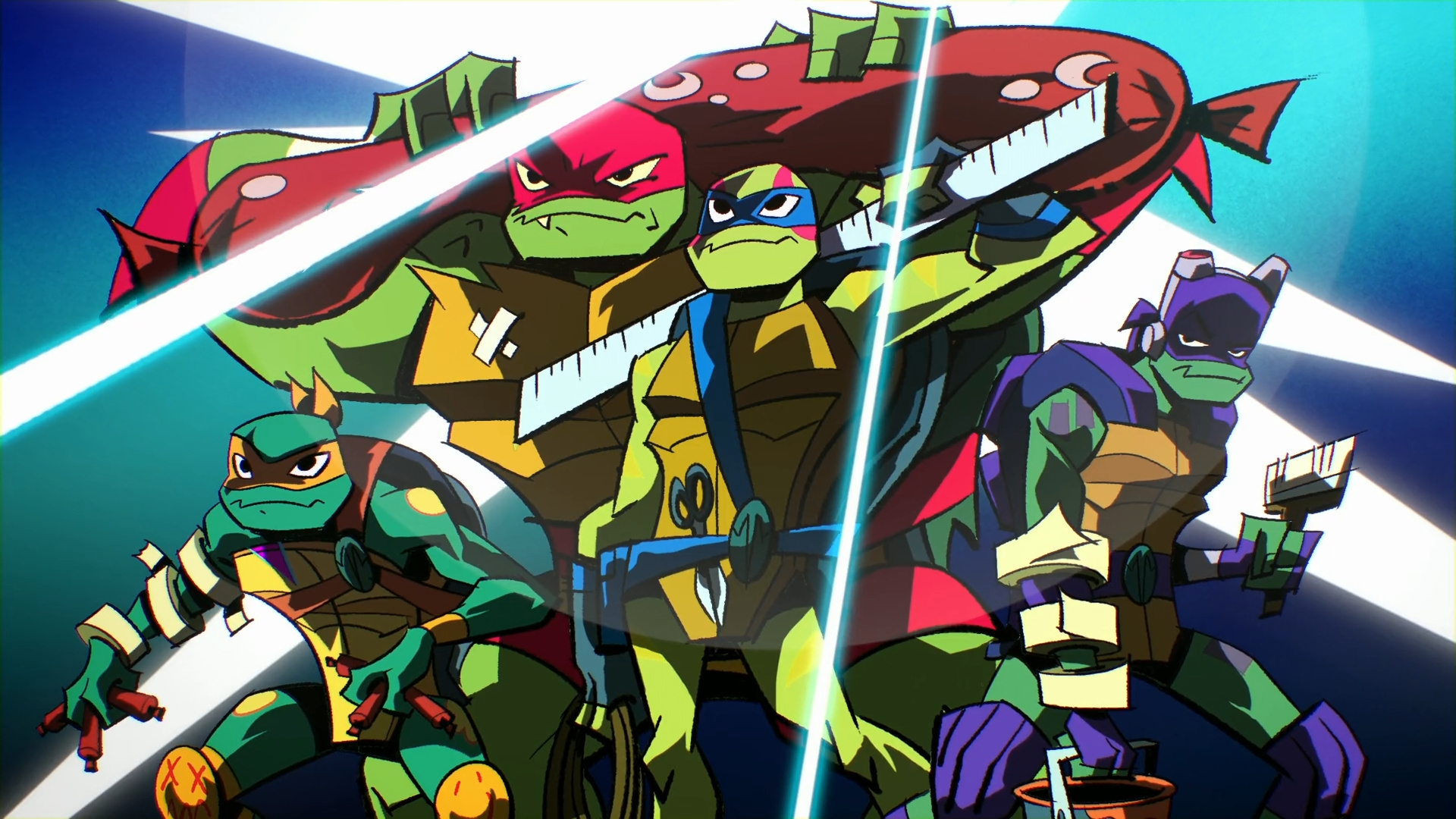 Rise of the TMNT, Epic wallpapers, Turtle heroes, Action-packed, 1920x1080 Full HD Desktop