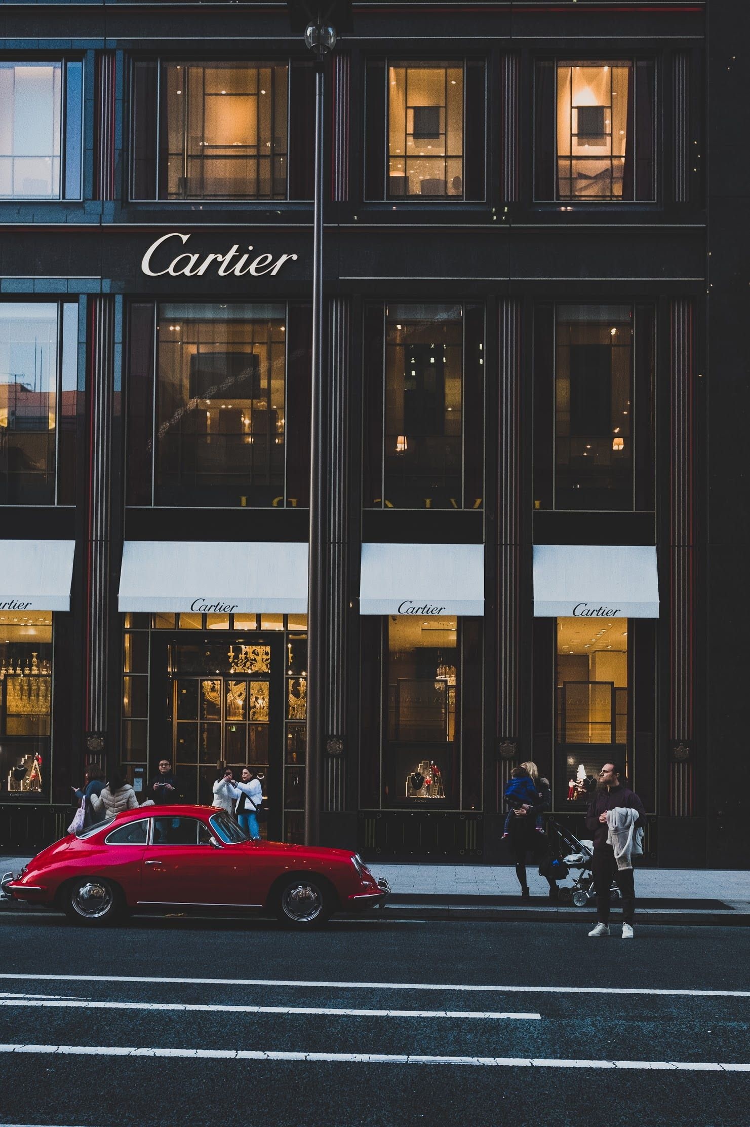 Luxury car, Cartier building, Urban architecture, City aesthetic, 1490x2230 HD Phone