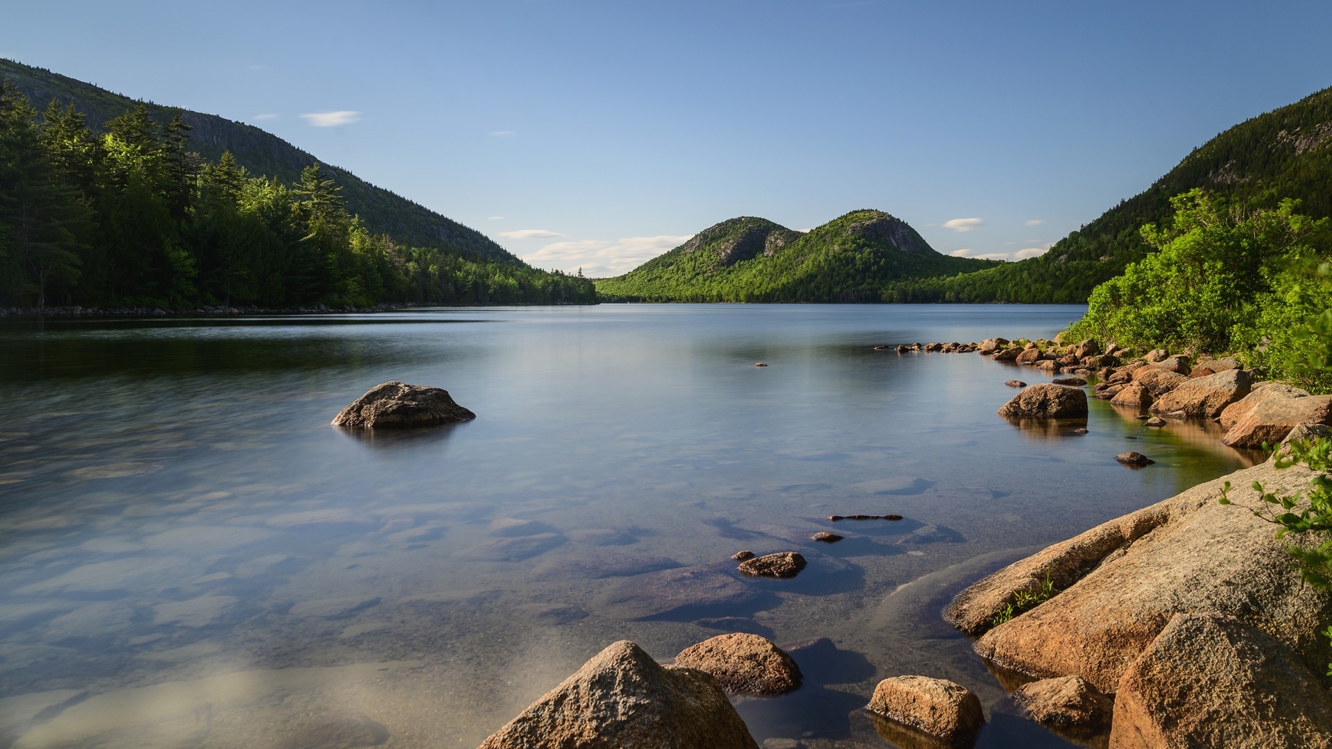 Acadia National Park, Jordan Pond rocks, Maine's beauty, Windows 10 spotlight, 1920x1080 Full HD Desktop