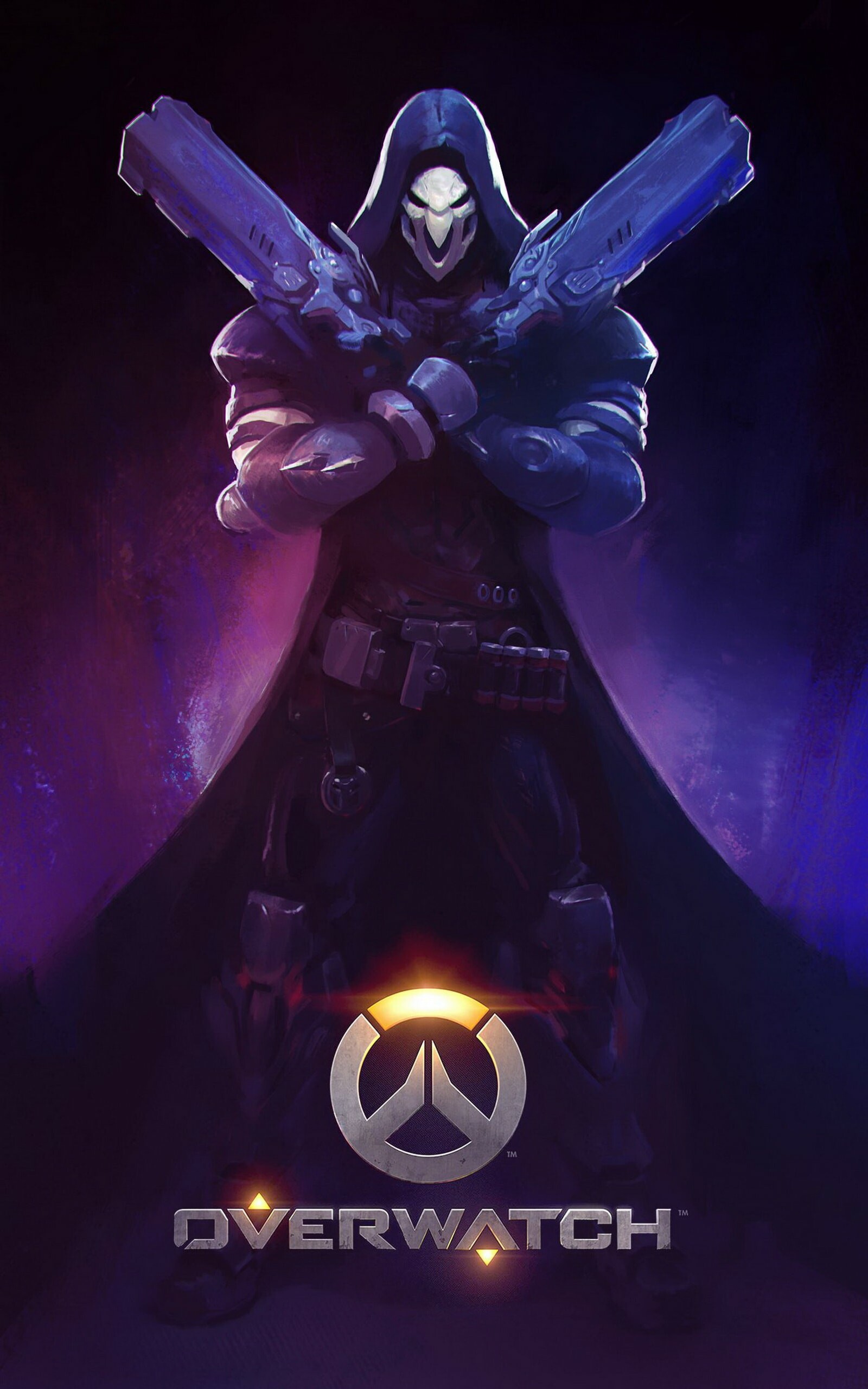 Overwatch: Reaper, Real name Gabriel Reyes, Multiplayer game. 1600x2560 HD Wallpaper.