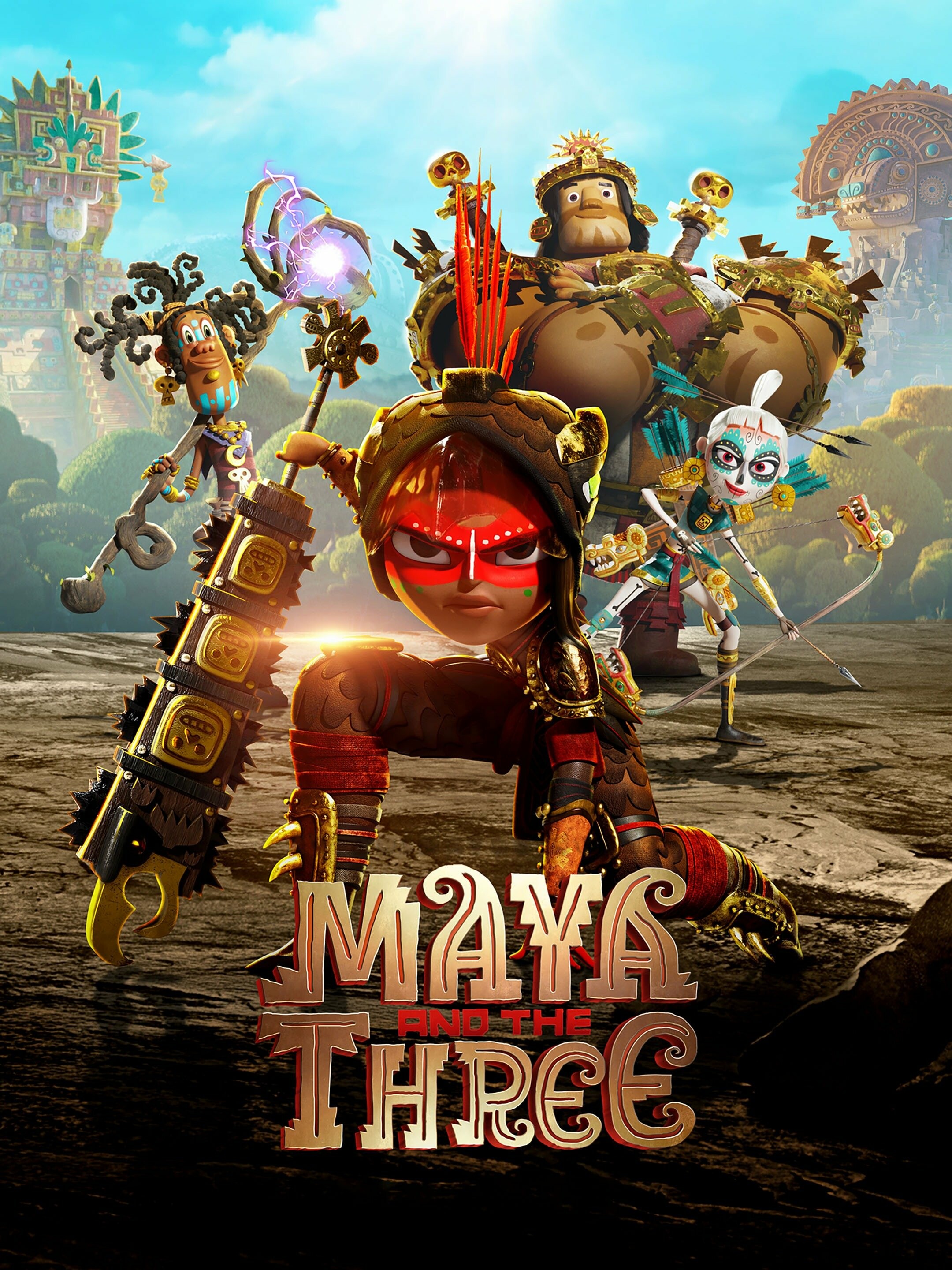 Maya and the Three: A computer-animated fantasy streaming television miniseries. 2160x2880 HD Background.