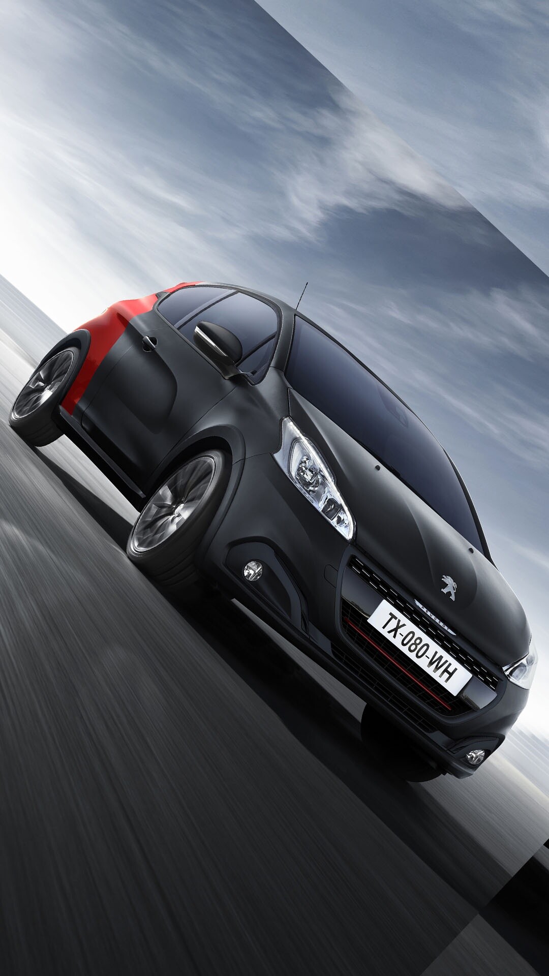 Peugeot: The model 208GTi won a one-two-three at the 24 Hours Nürburgring endurance race in 2013. 1080x1920 Full HD Wallpaper.