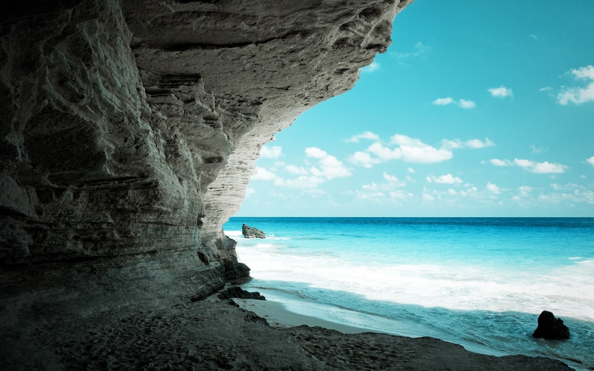Ocean beauty, Endless horizon, Tranquil scenery, Coastal wonder, 1920x1200 HD Desktop