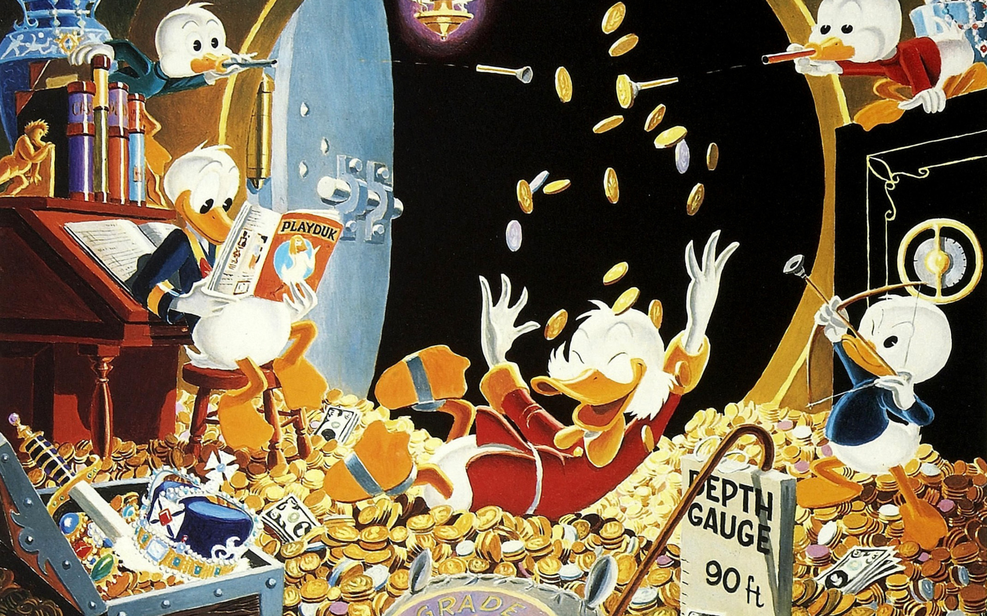 DuckTales Animation, Scrooge McDuck, HD wallpapers, Disney, 1920x1200 HD Desktop