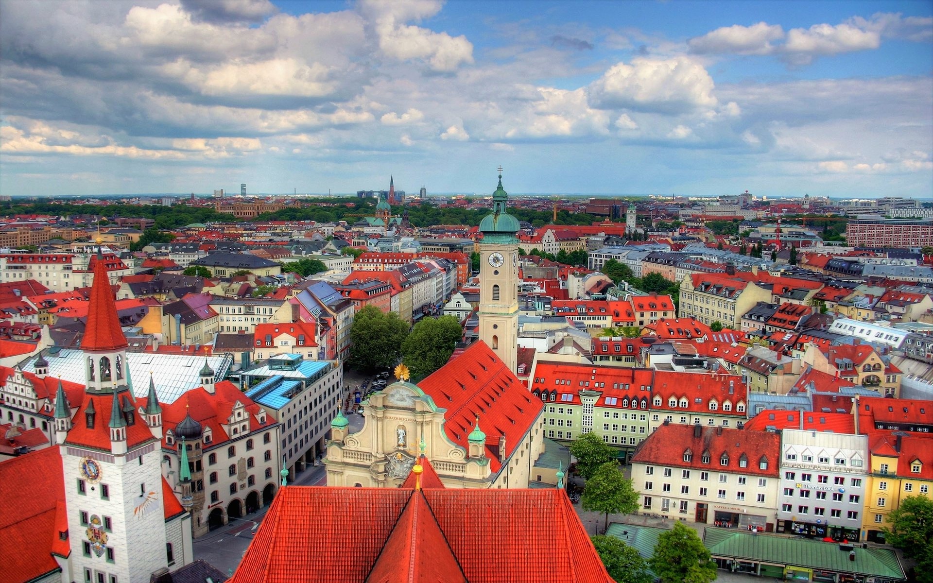Munich: The city is located in southern Germany and serves as the capital city of Bavaria state. 1920x1200 HD Background.