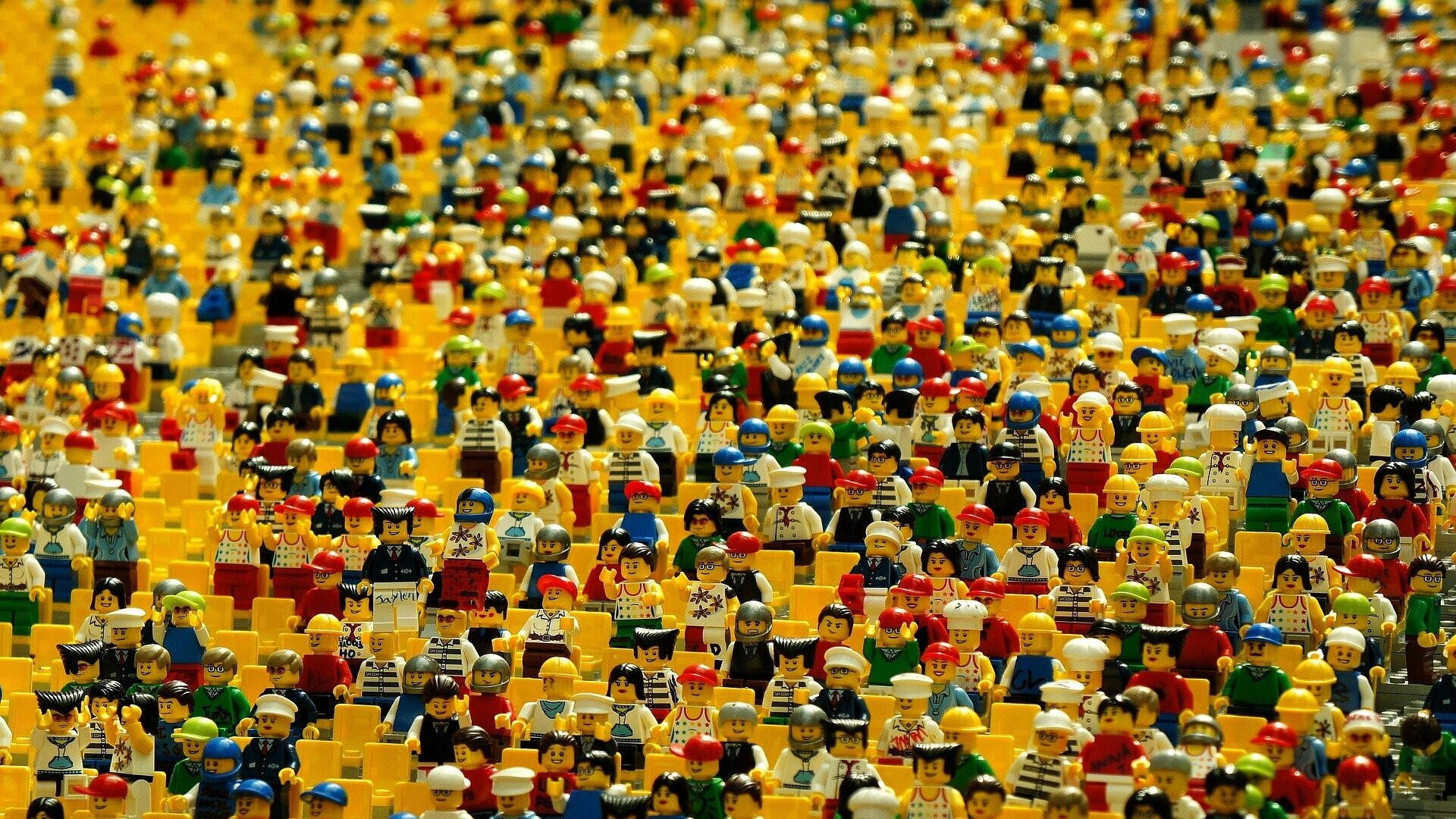 Lego: Minifigures, The largest toy company in the world since 2014. 1920x1080 Full HD Background.