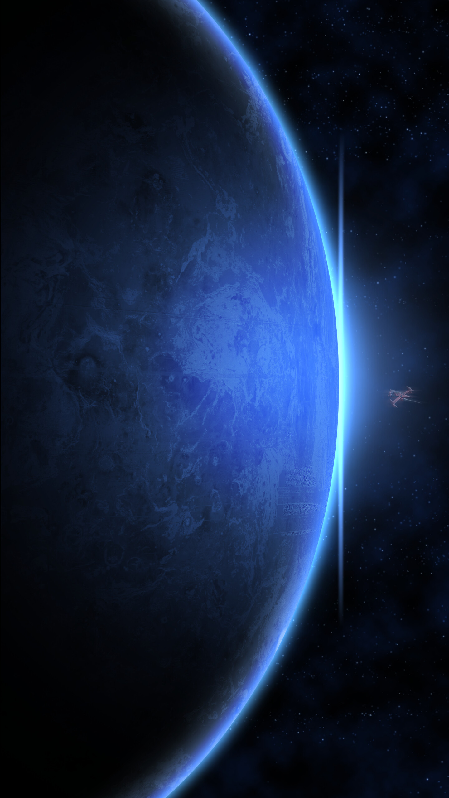 Neptune: The third-most-massive planet, and the densest giant planet in the Solar System. 1440x2560 HD Background.