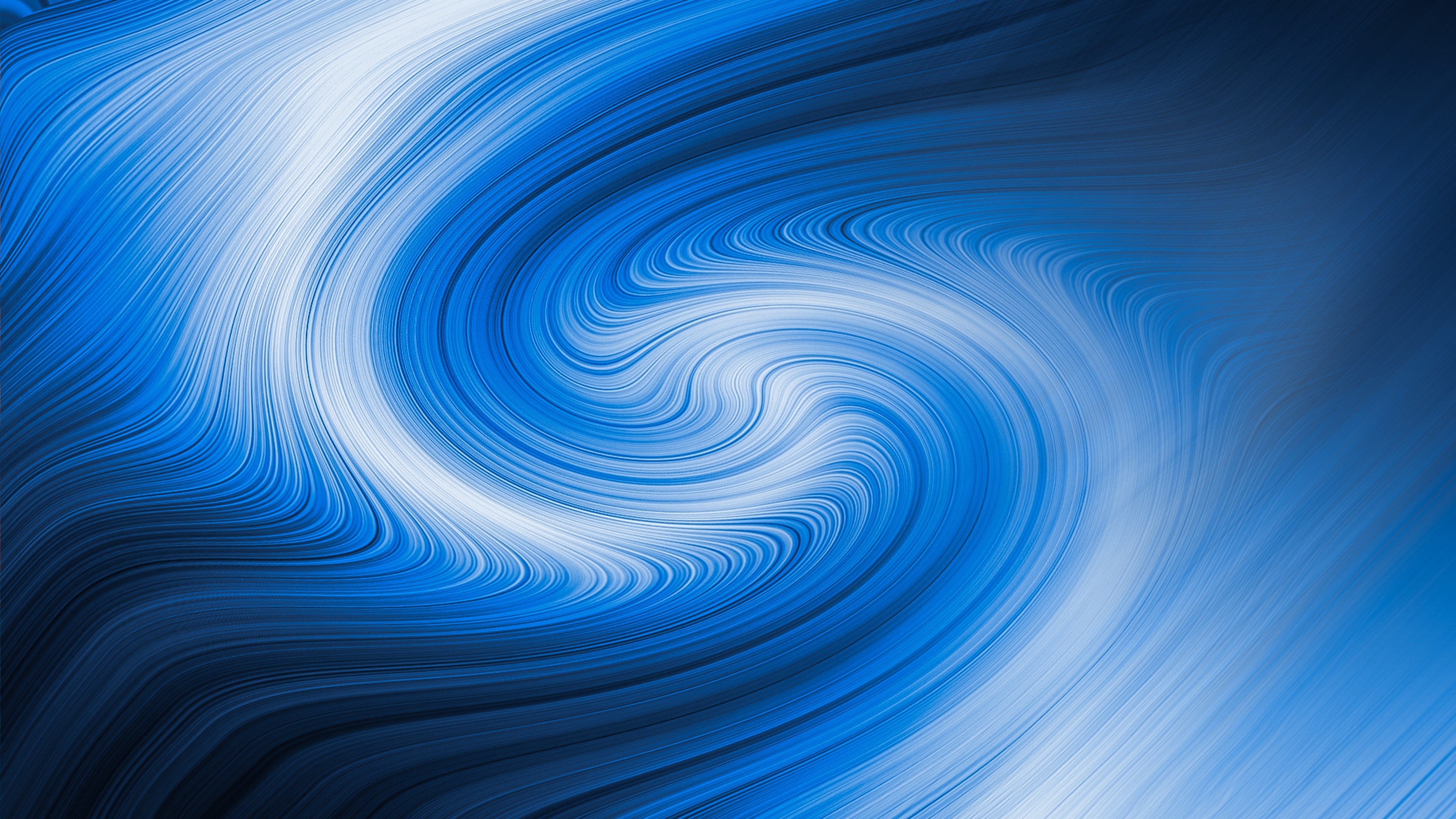 Wavy blue swirl, Spiral blending resolution, Wallpaper, 3840x2160 4K Desktop