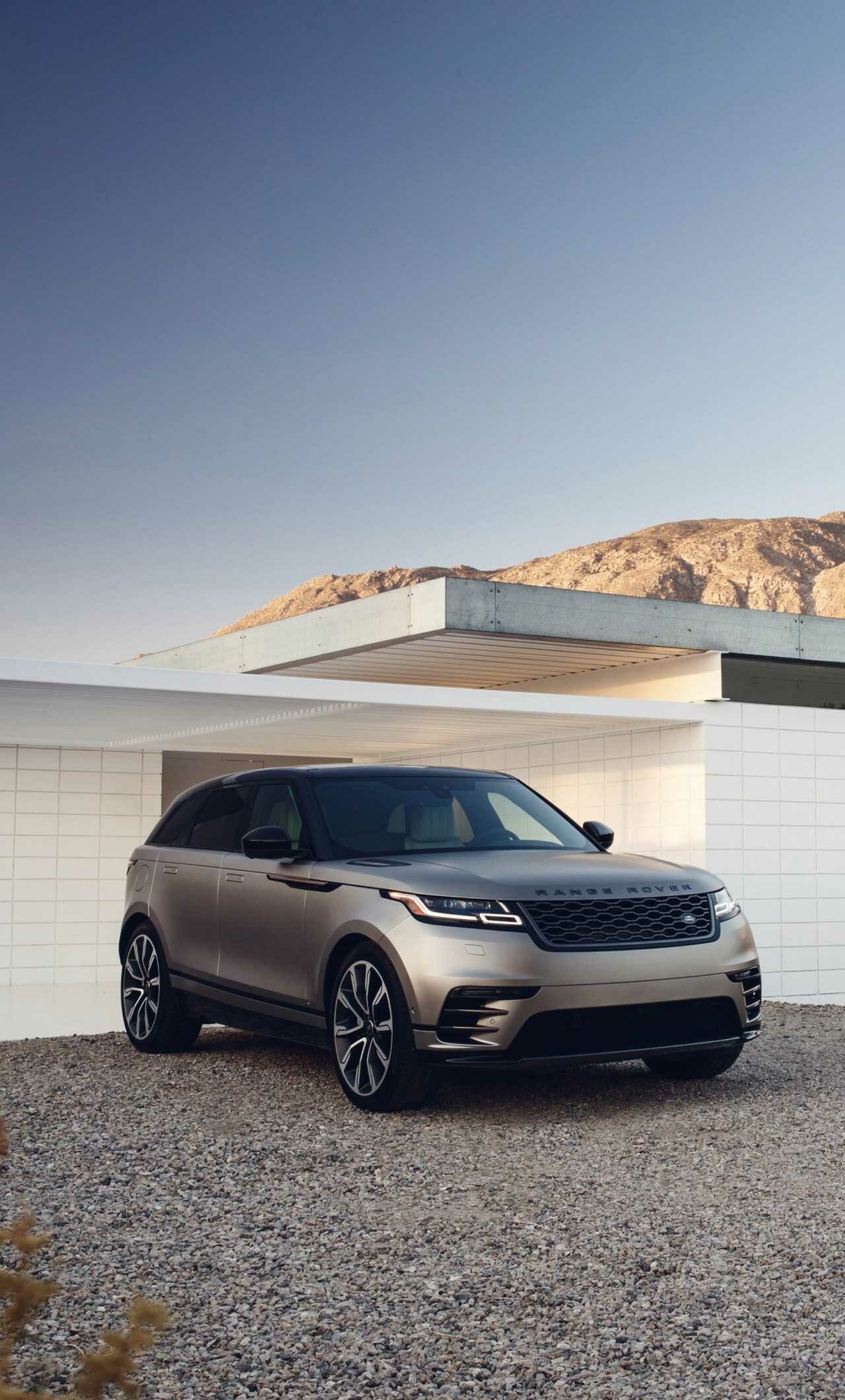 Range Rover: The model Velar was introduced in 2017, Vehicle. 1280x2120 HD Background.