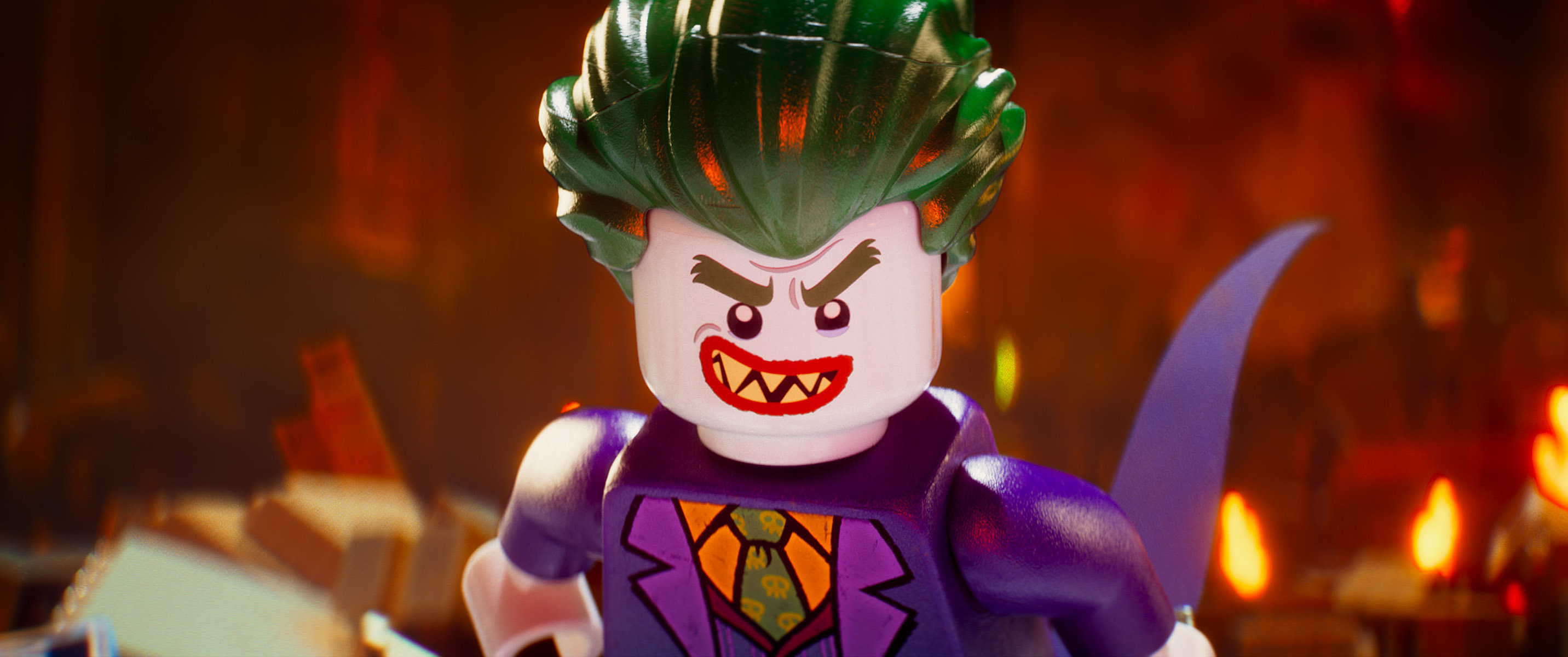 Lego Batman Movie flip the truck, Exciting scene, Jaw-dropping moment, Breath-taking action, 2870x1200 Dual Screen Desktop