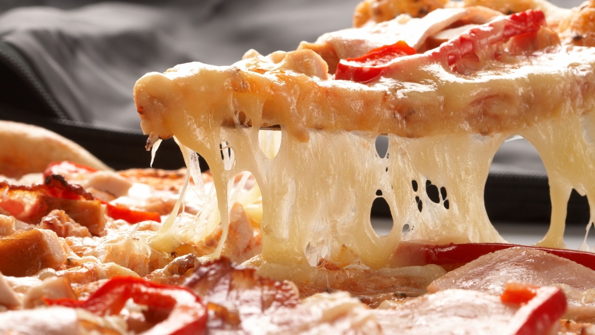 Cheese: Mozzarella is commonly used on pizzas, Italian cuisine. 1920x1080 Full HD Wallpaper.