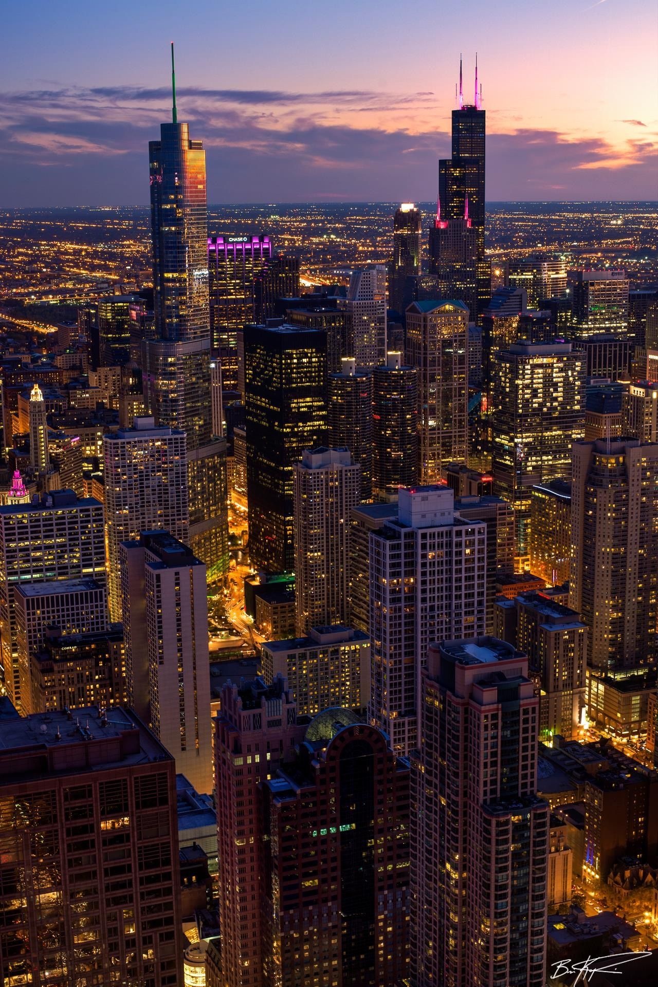 Chicago: The best known nicknames are the Windy City and Chi-Town. 1280x1920 HD Wallpaper.