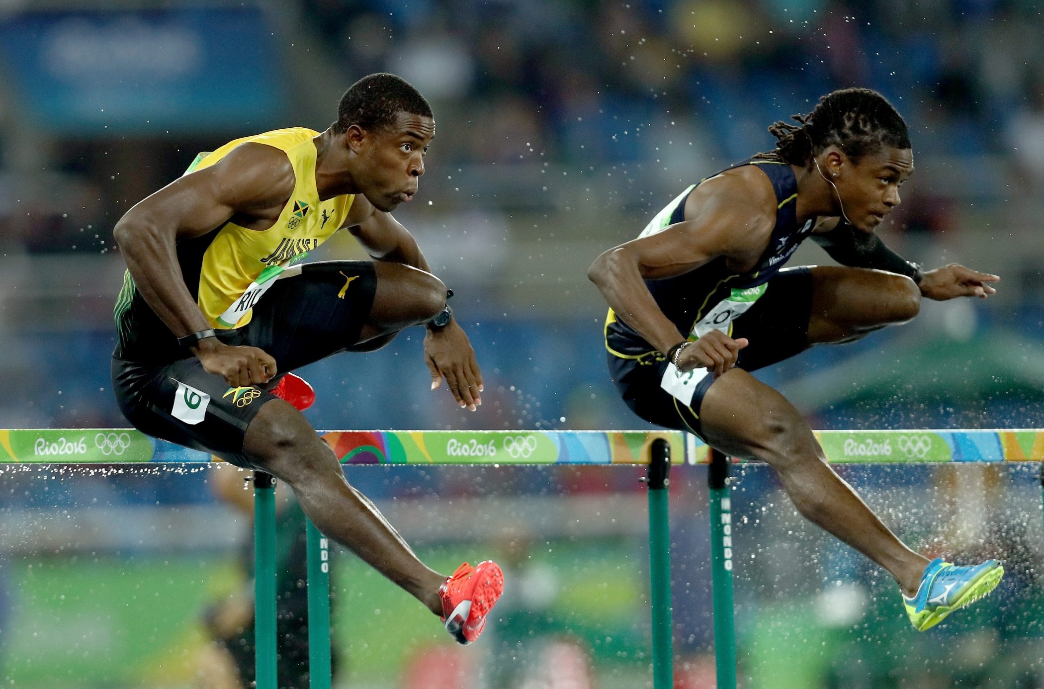 Hurdling: Rio 2016 Summer Olympics, Running competition, The sport of racing over hurdles. 2100x1390 HD Background.