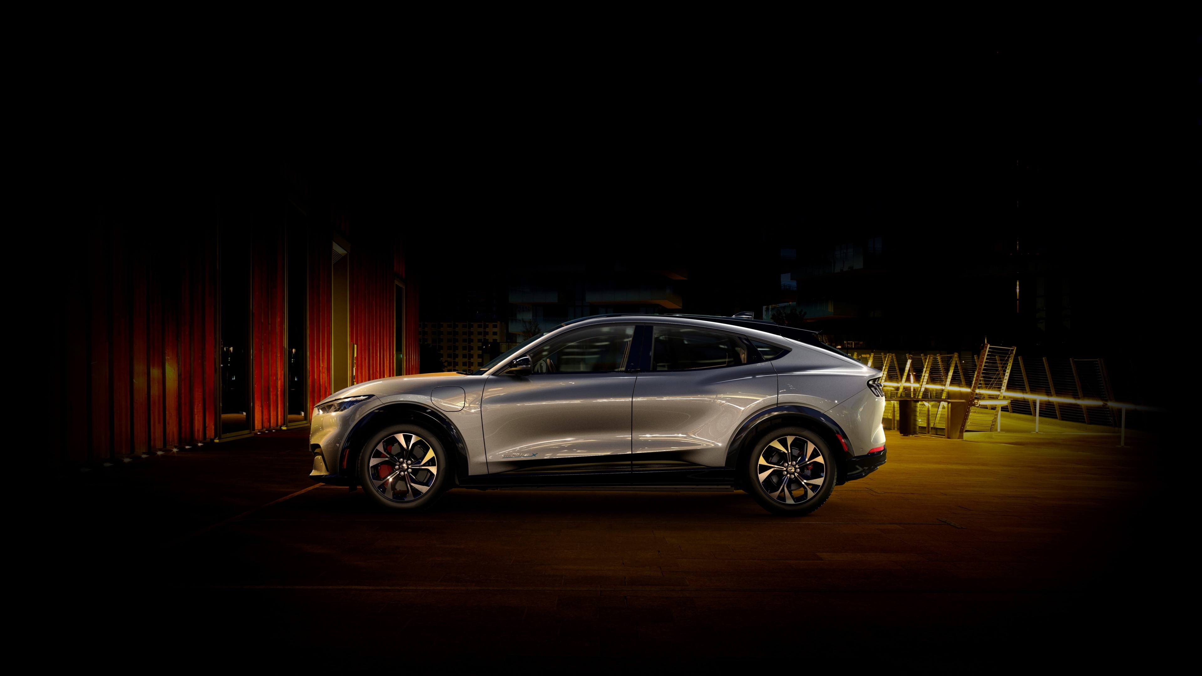 Ford Mustang Mach-E, Electric SUV, 2021 release, Impressive visuals, 3840x2160 4K Desktop
