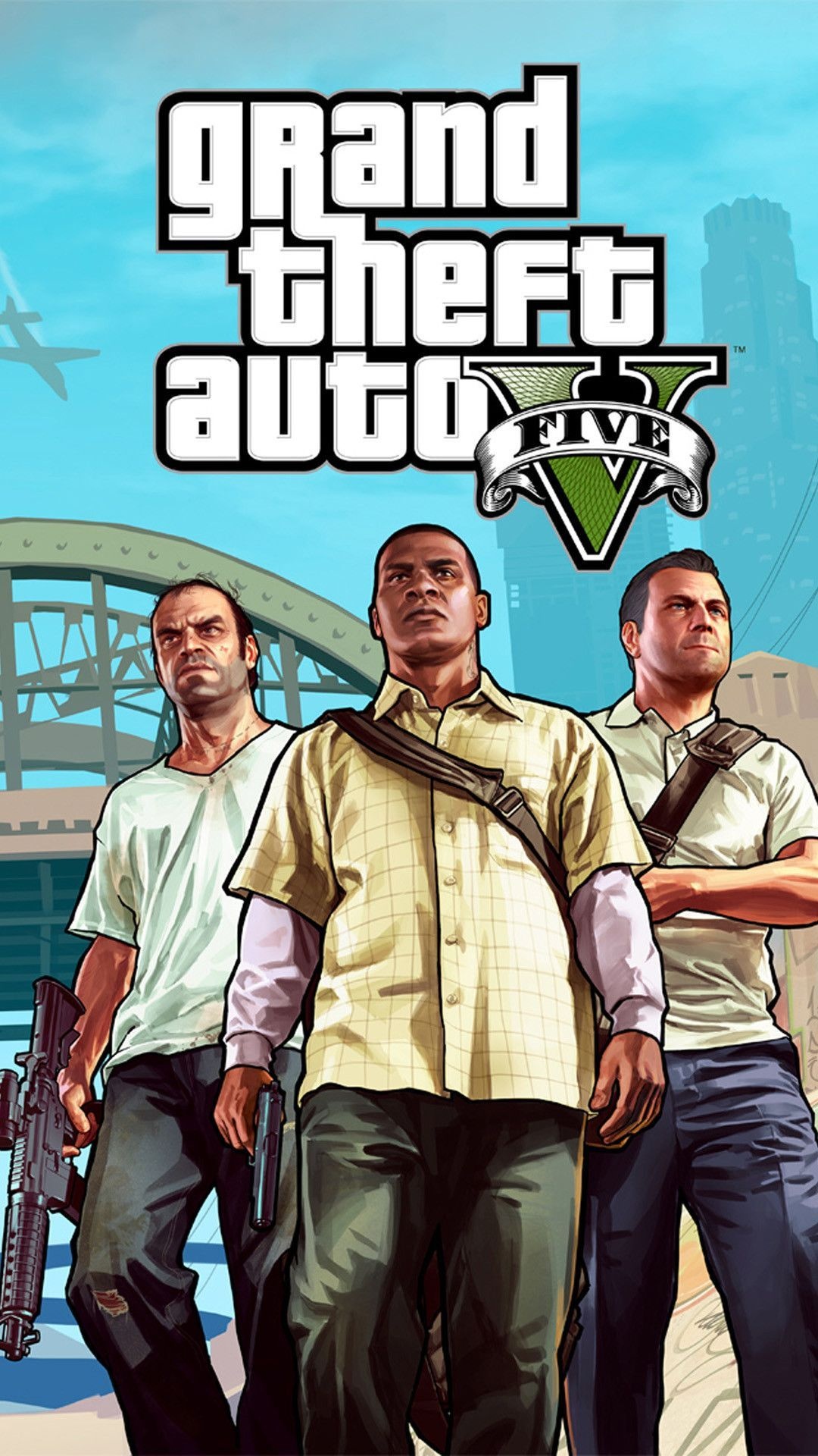 Grand Theft Auto V, Mobile wallpapers, 1080x1920 Full HD Handy