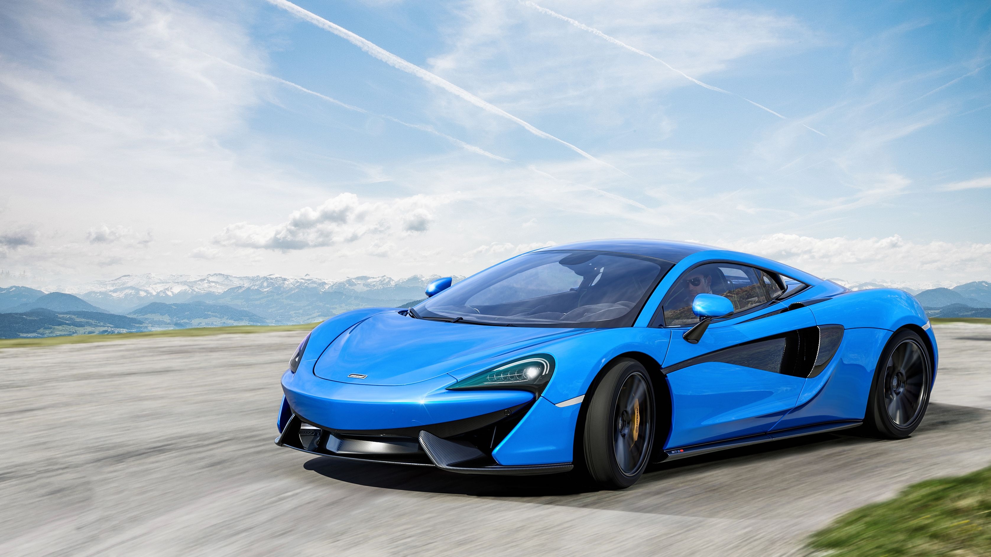 McLaren 570S, Blue wallpapers, McLaren backgrounds, 3360x1890 HD Desktop