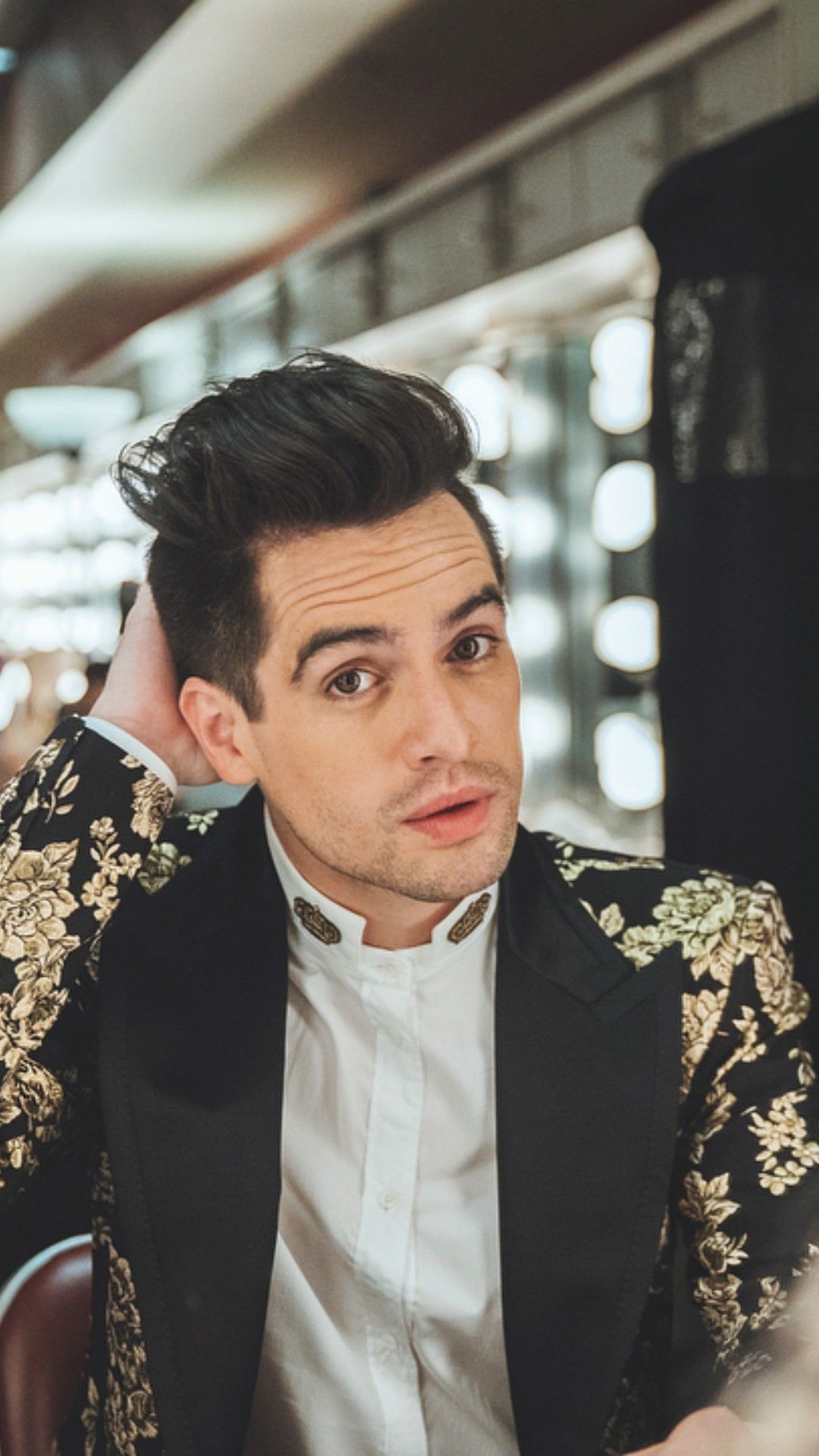 Brendon Urie: A legendary American singer-songwriter, Third album Vices and Virtues. 1080x1920 Full HD Wallpaper.