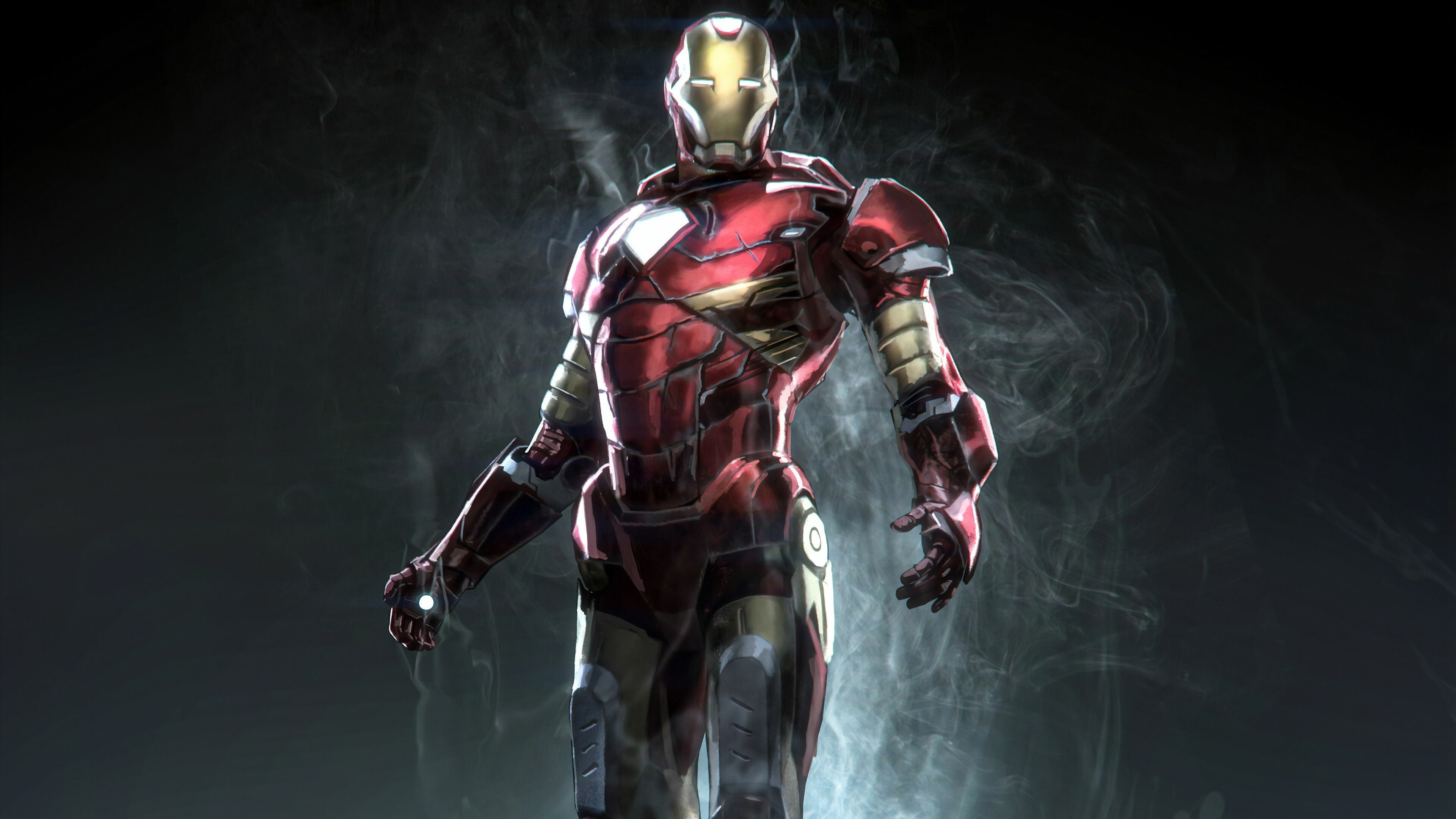 Marvel Heroes: Iron Man, A superhero appearing in American comic books. 3840x2160 4K Background.