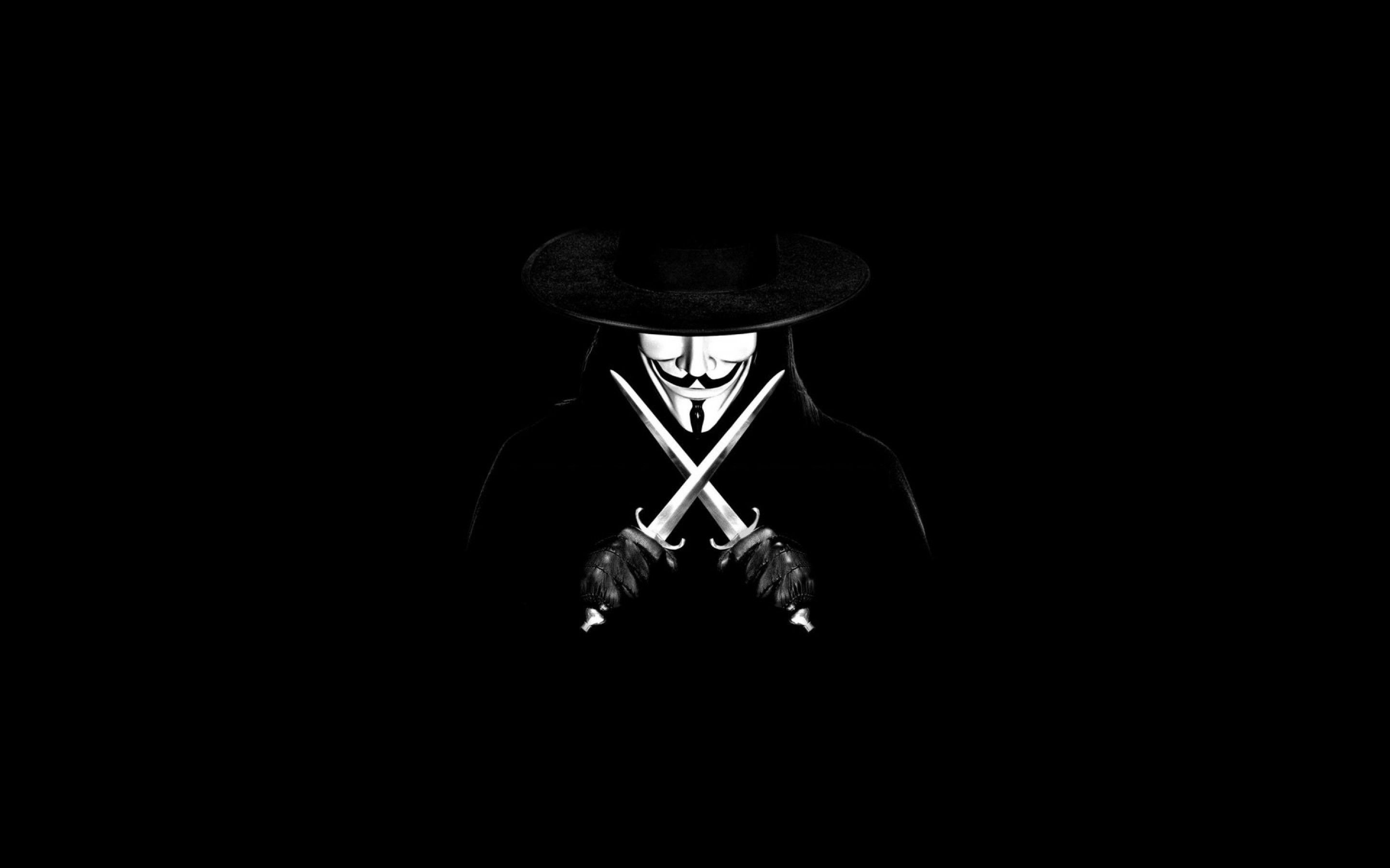 Guy Fawkes Mask: Worn by the V for Vendetta anarchist protagonist V. 2880x1800 HD Wallpaper.