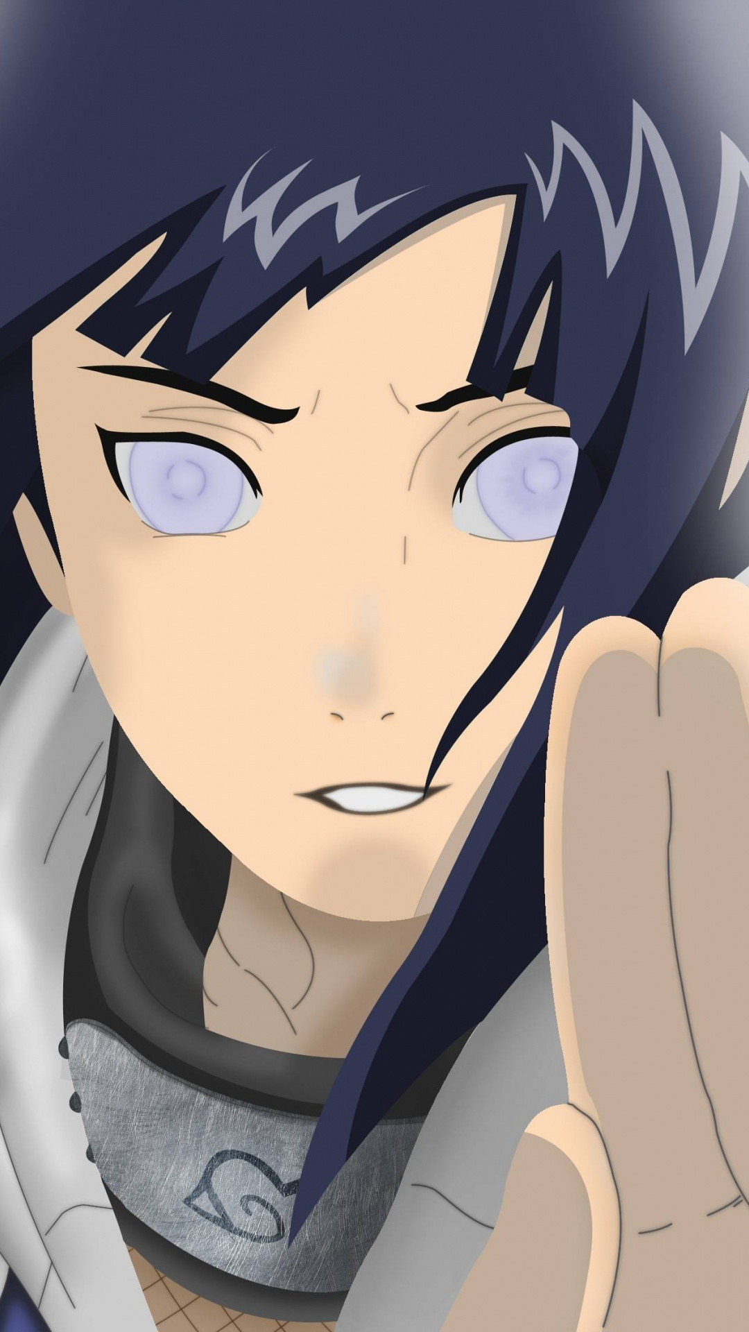 Hinata Hyuga, Naruto character, Mobile wallpaper, Artistic illustration, 1080x1920 Full HD Phone