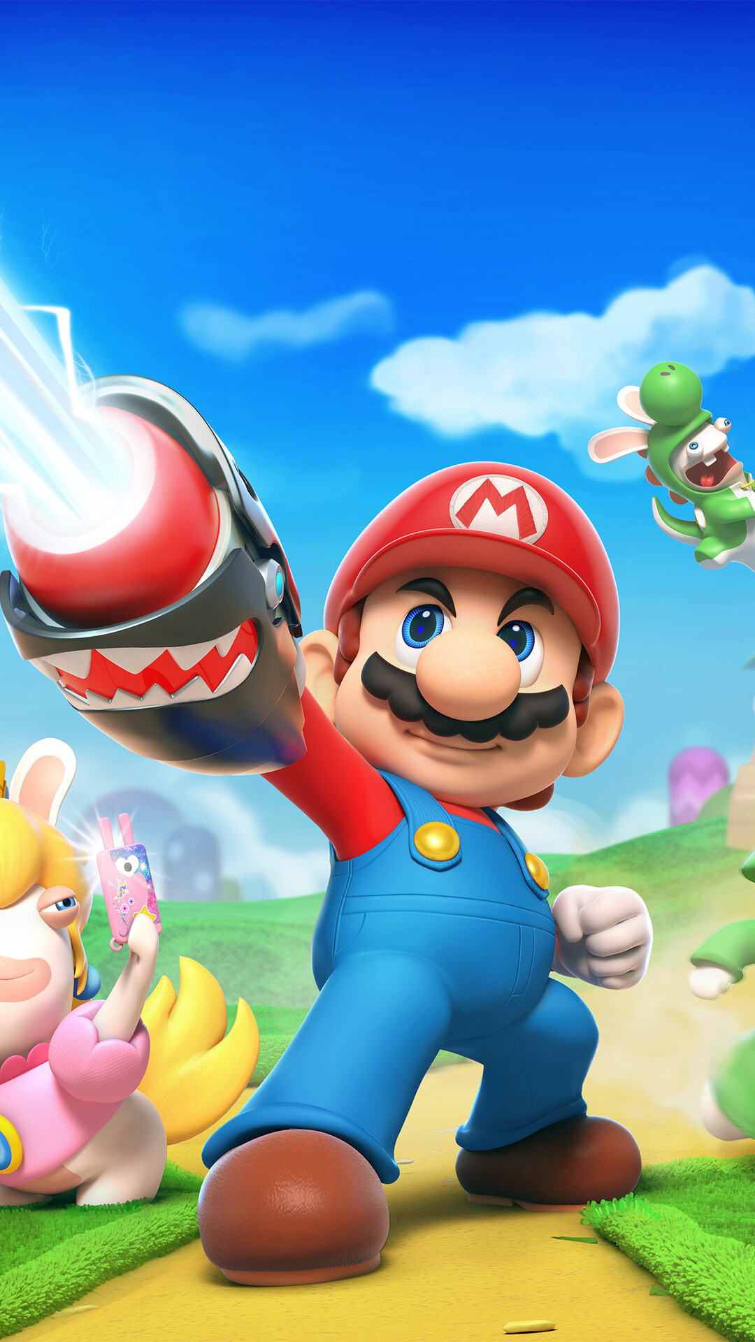 Mario wallpapers, Kingdom Battle characters, High-definition images, Gaming wallpapers, 1080x1920 Full HD Phone