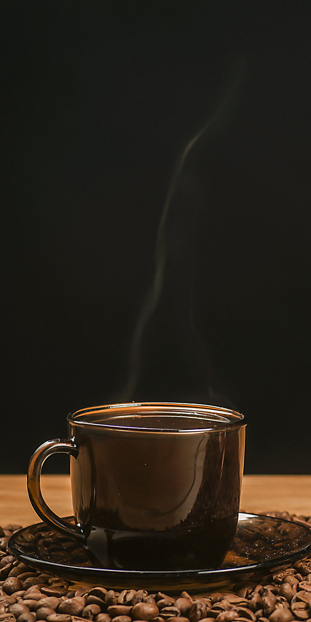 Coffee: A freshly brewed cup of Americano, Tableware. 1080x2160 HD Wallpaper.