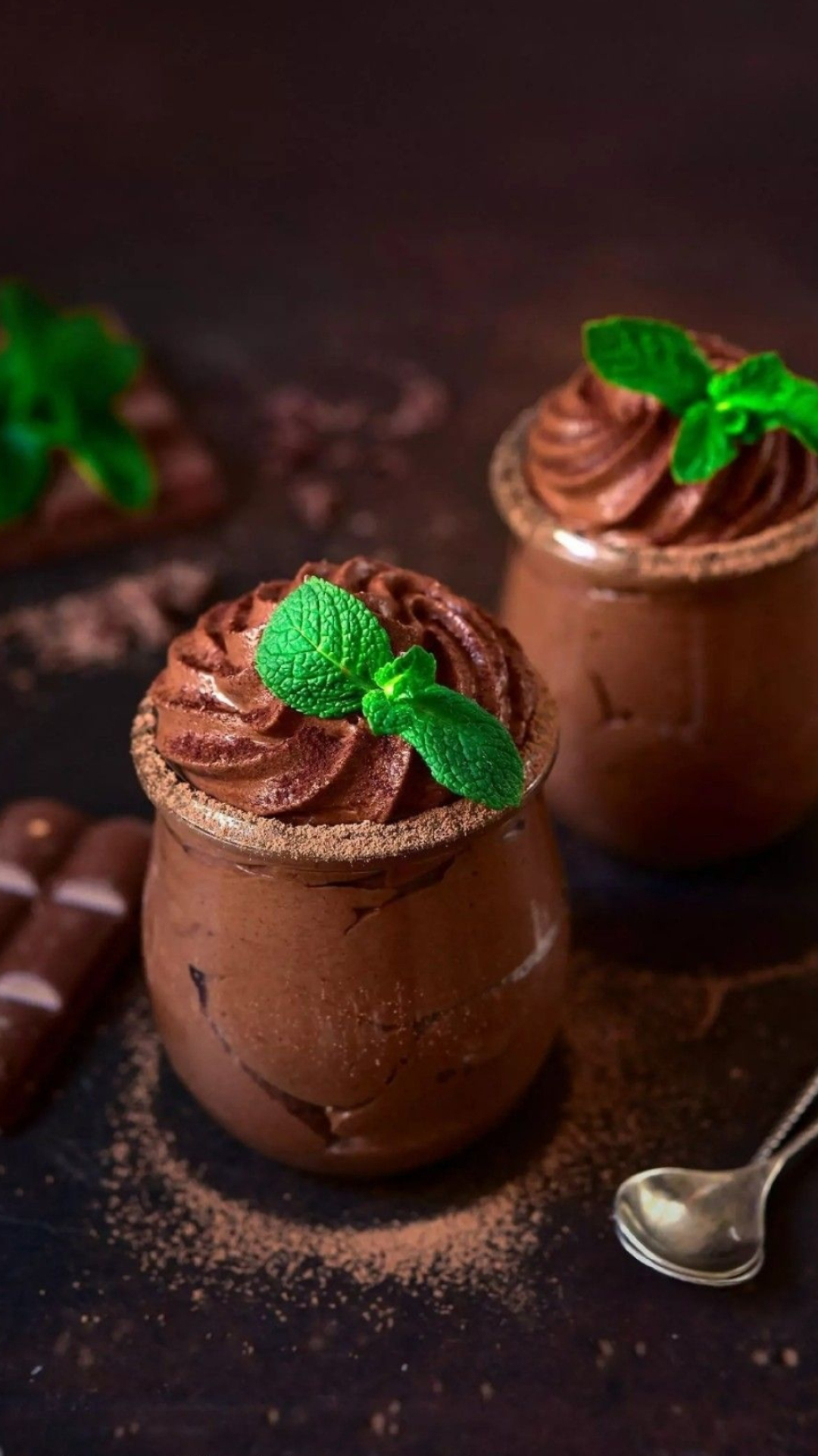 Decadent chocolate pudding, Mouthwatering delight, Irresistible cravings, Tempting dessert, 1080x1920 Full HD Phone