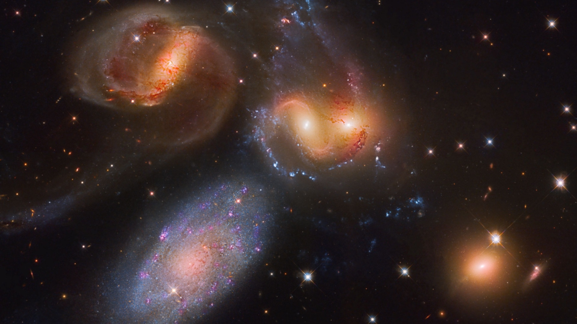 Stephan's Quintet, Hubble Deep Field Wallpaper, 1920x1080 Full HD Desktop