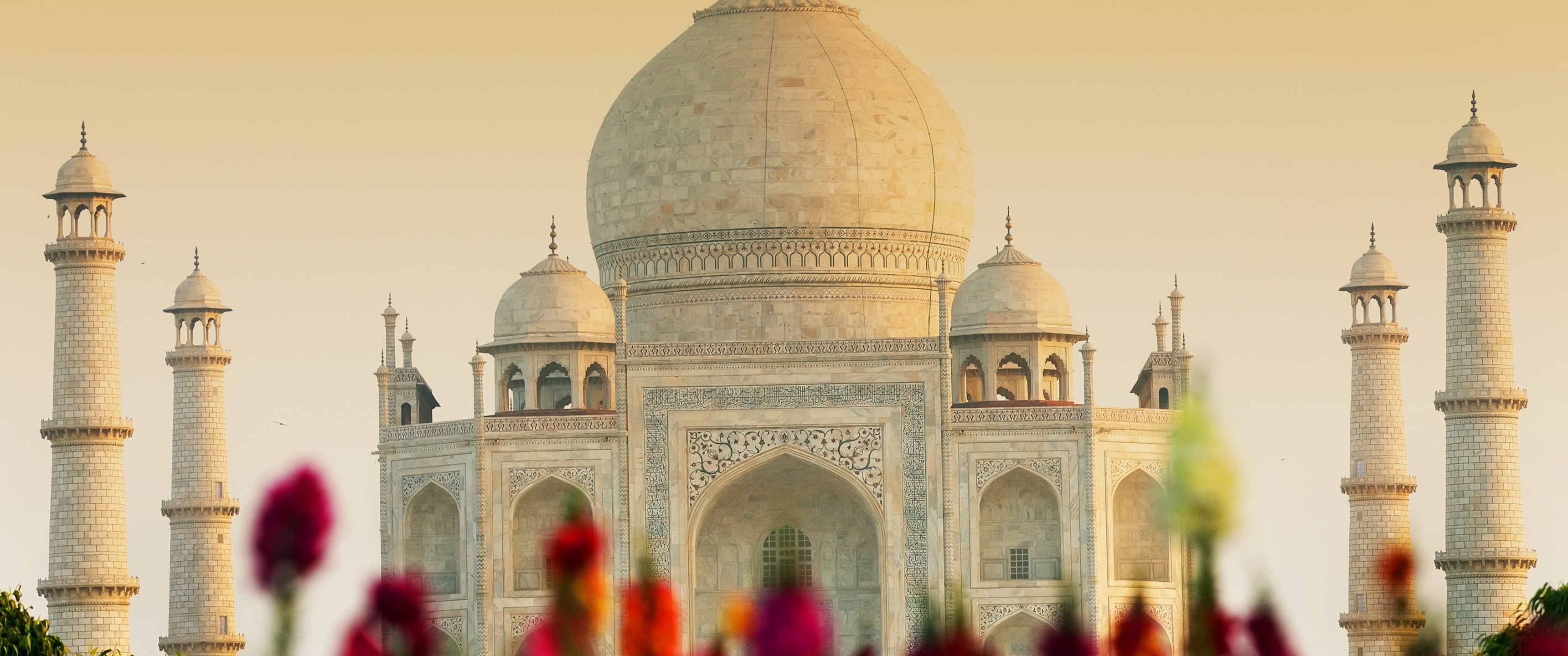 Taj Mahal wallpaper 4k, Agra, India, UNESCO World Heritage site, 3440x1440 Dual Screen Desktop