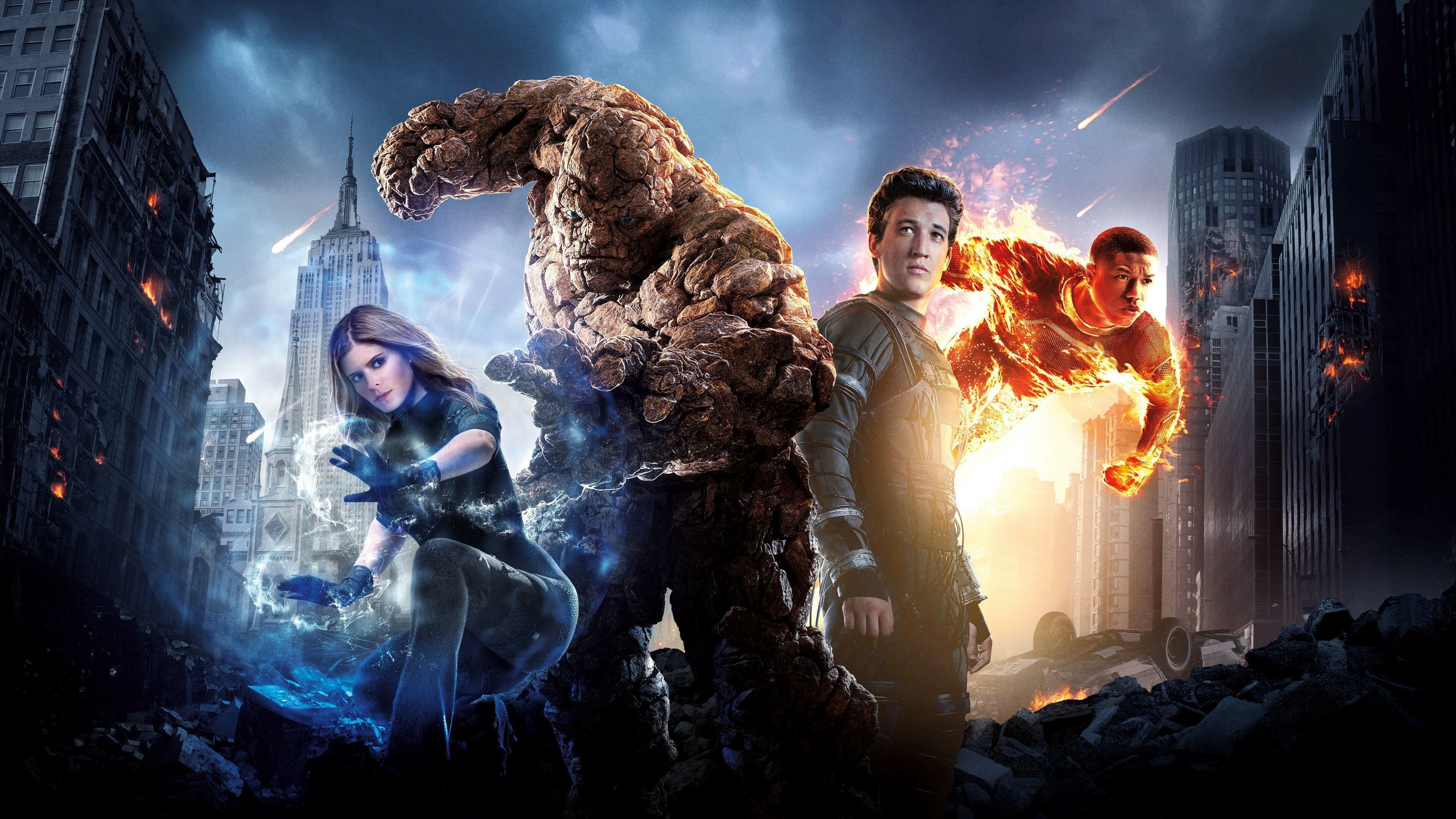 Fantastic 4: The fictional superhero team featured in Marvel Comics. 3840x2160 4K Background.