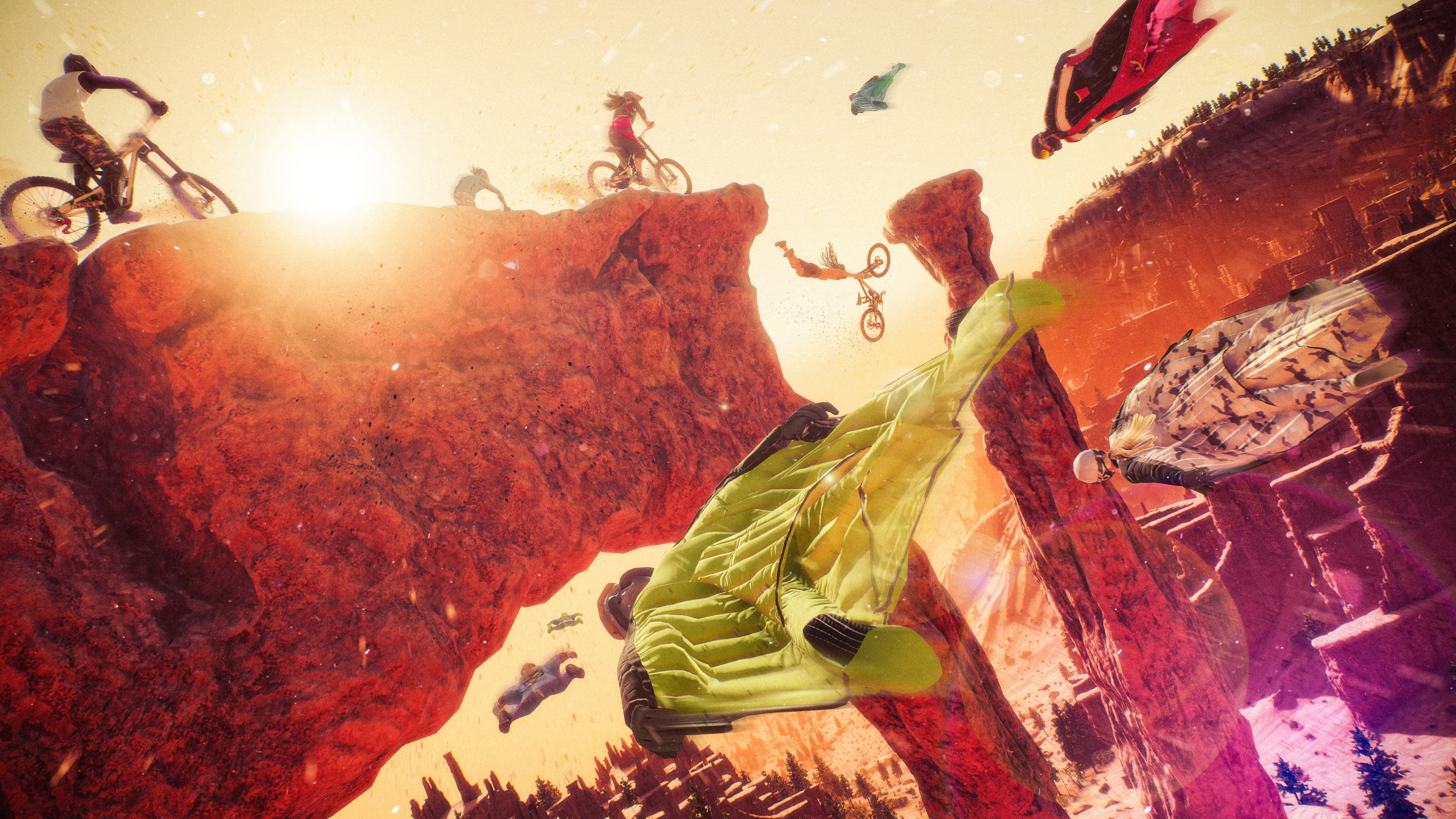 Riders Republic, Extreme sports, Action-packed gameplay, Thrilling races, 3840x2160 4K Desktop