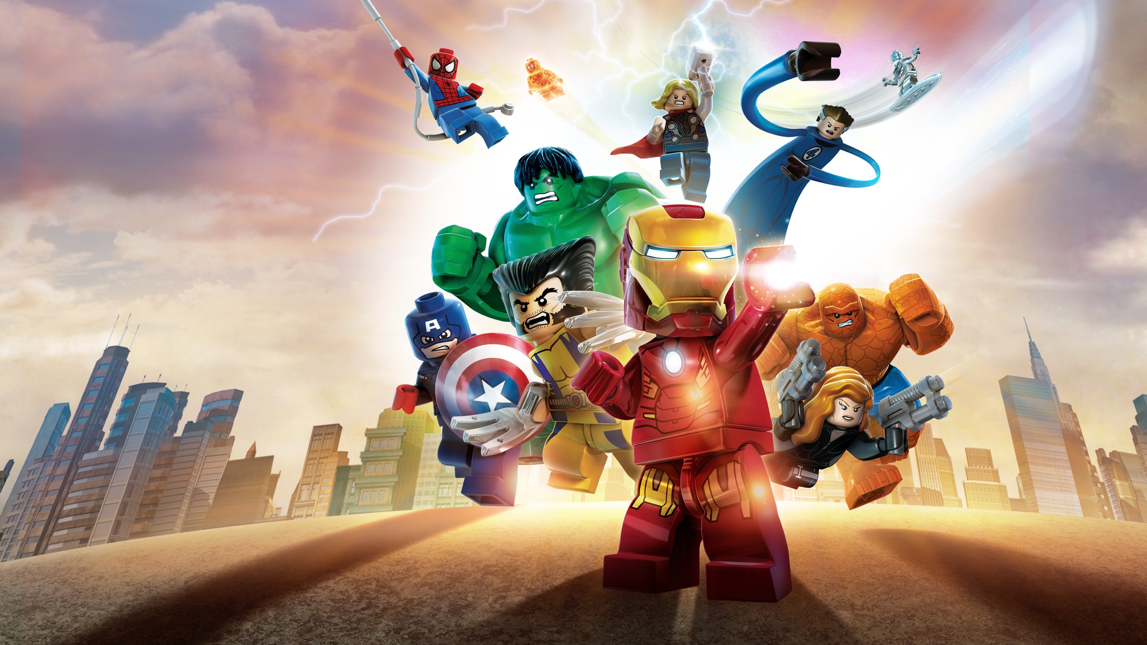 Super Heroes, Lego Marvel Super Heroes, 3840x2160 4K Desktop