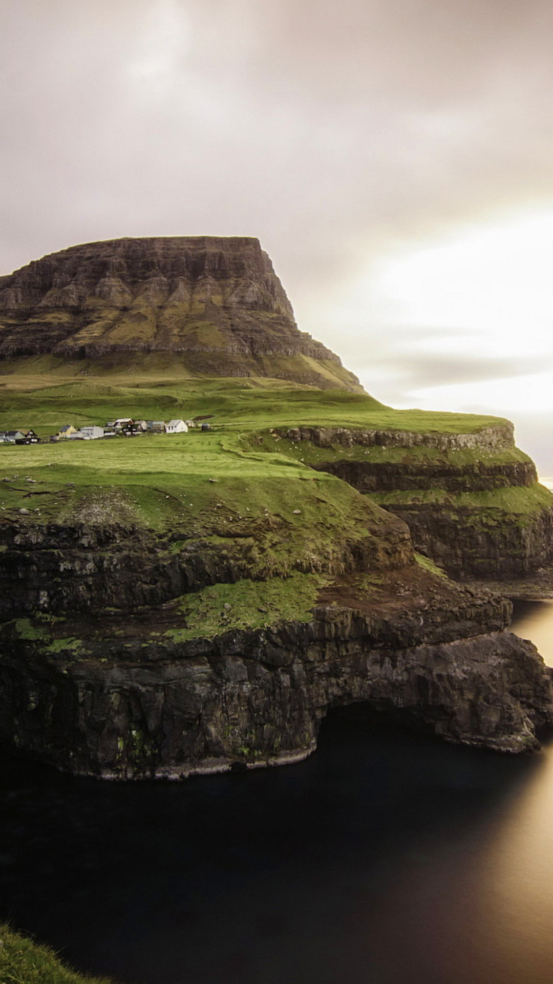 Faroe Islands, Gasadalur village, West side beauty, Wallpaper-worthy, 1080x1920 Full HD Phone
