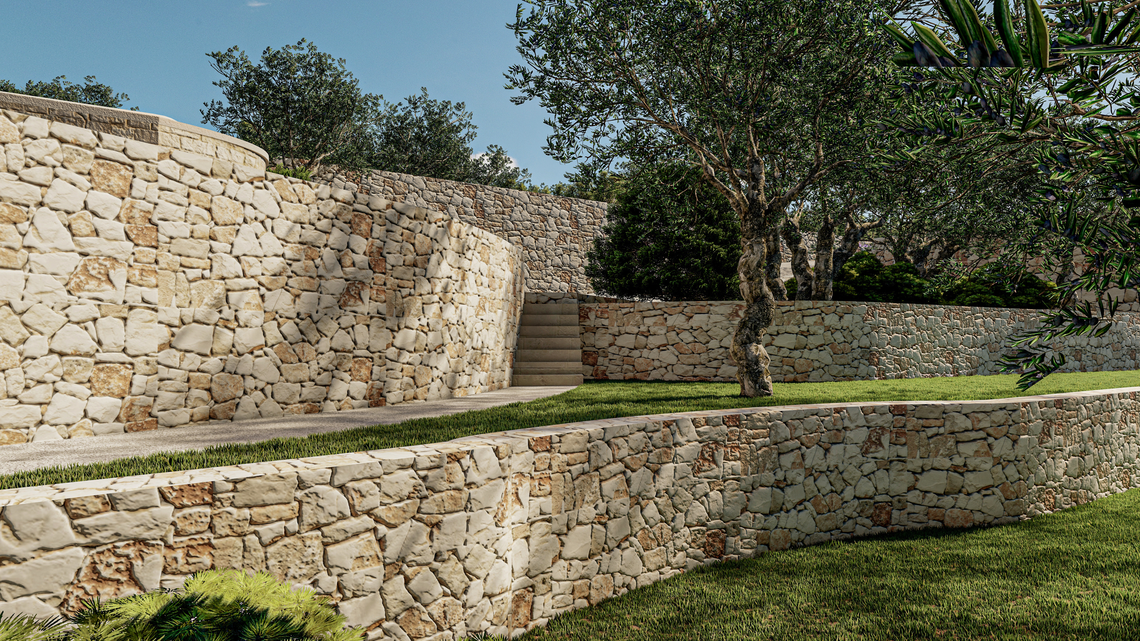 Masseria Zenego, Picture gallery, Stone wall, Texture, 3840x2160 4K Desktop