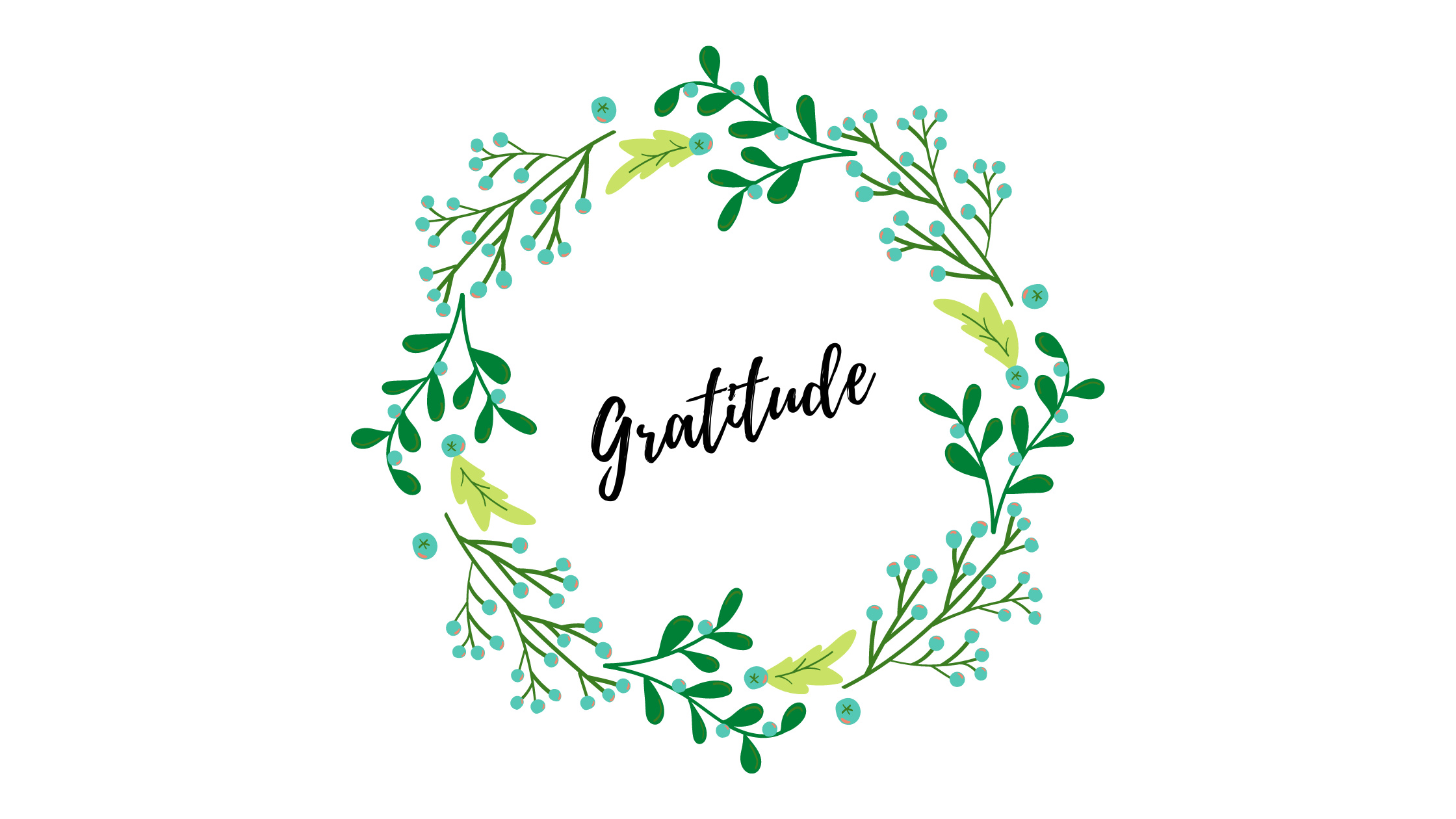 Gratitude: Card, Floral design, Positive attitude, Thankfulness. 2240x1260 HD Background.
