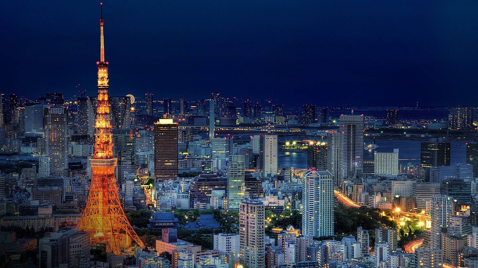 Japan Skyline, View Tokyo Tower, 1920x1080 Full HD Desktop
