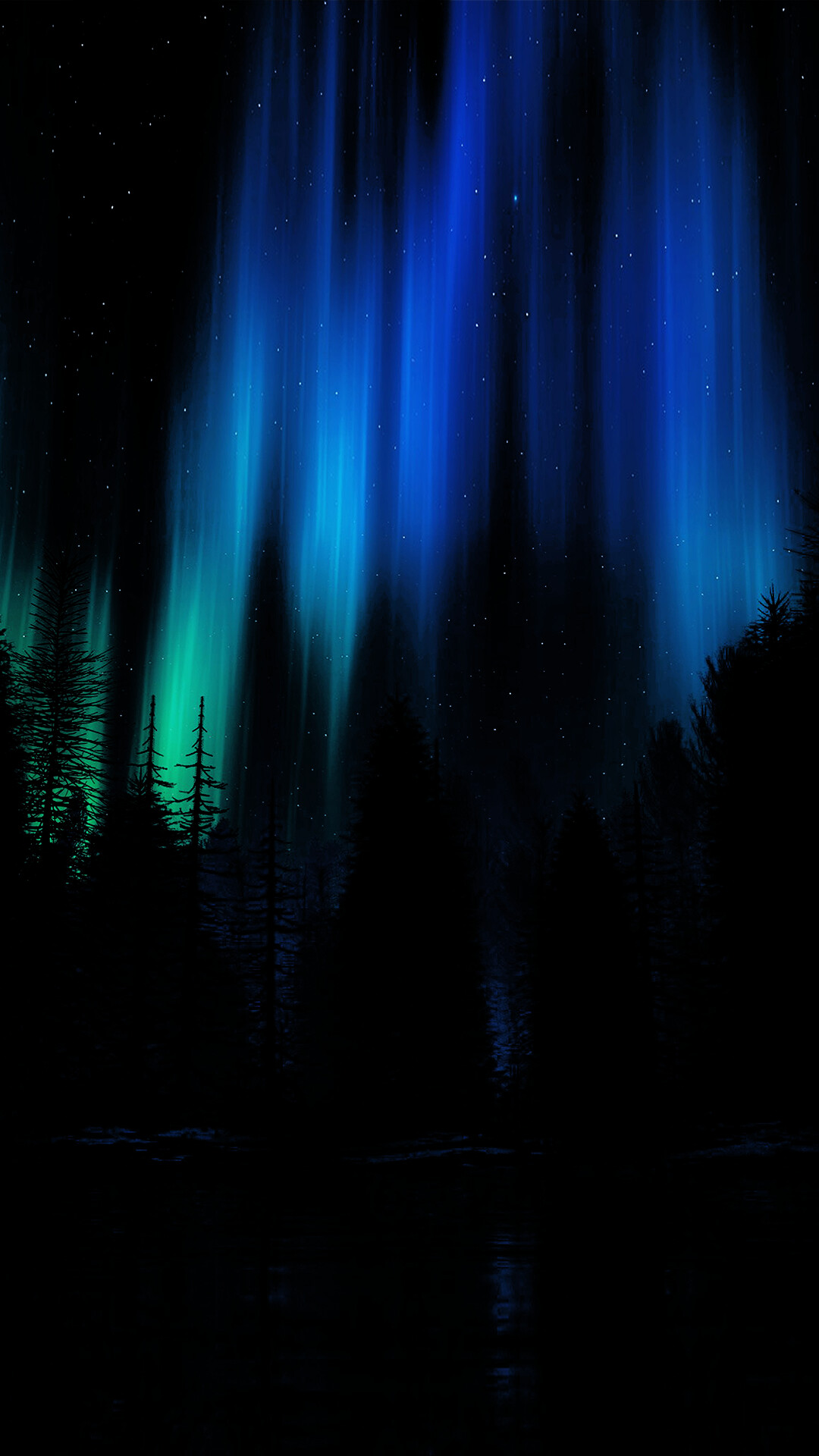 Aurora Borealis: A natural light display in the sky, Atmospheric phenomenon. 1080x1920 Full HD Background.