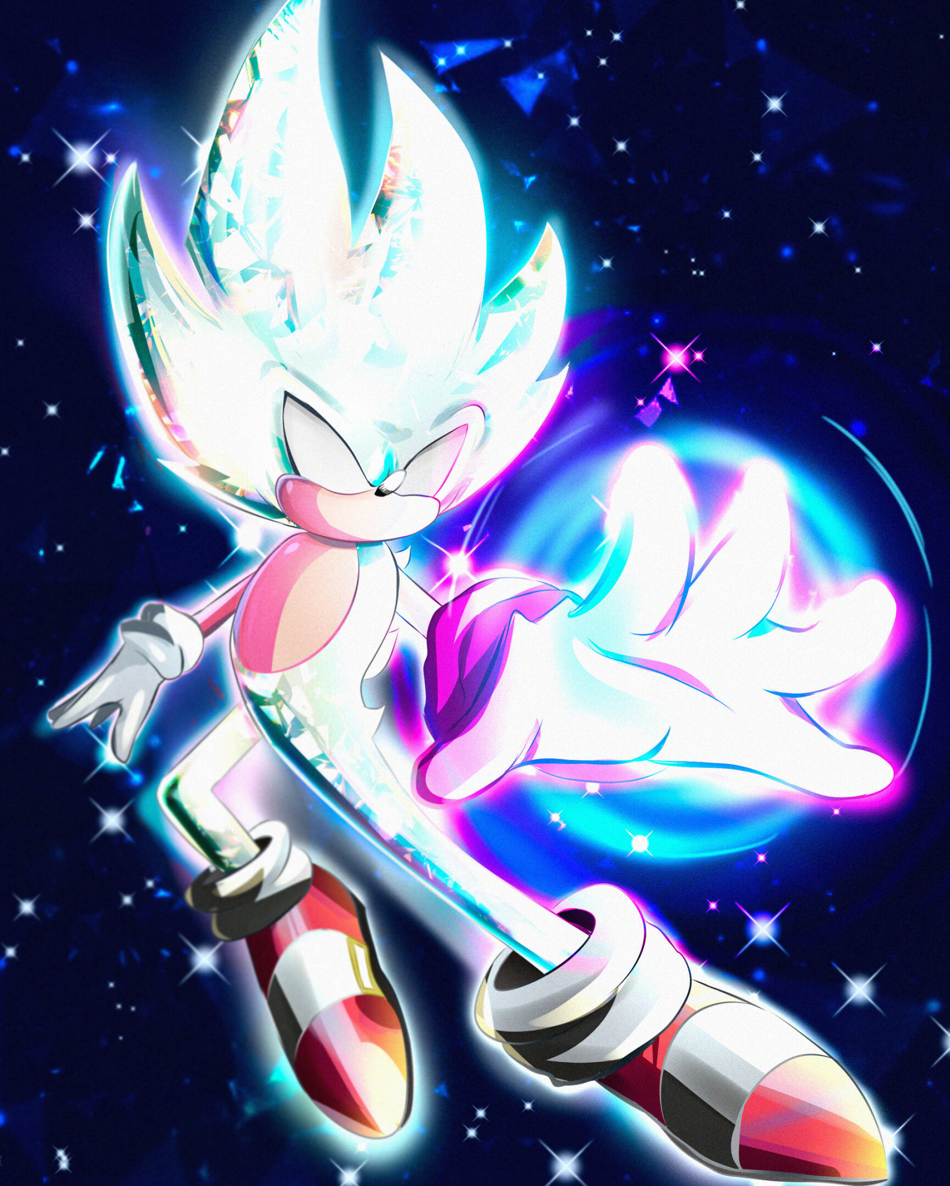 Hyper Sonic, Sonic 1 Hyper Sonic, Sonic's enhanced abilities, Collect Chaos Emeralds, 1920x2400 HD Handy