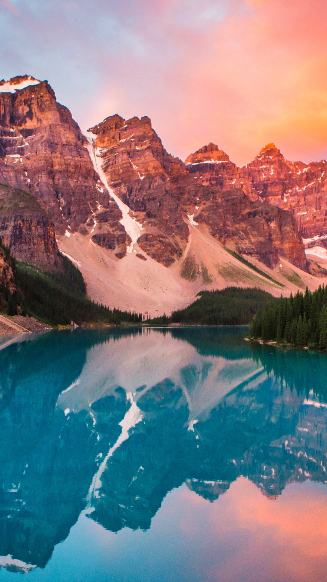 Moraine Lake, Rocky mountains, Landscape nature, Banff National Park, 1080x1920 Full HD Phone