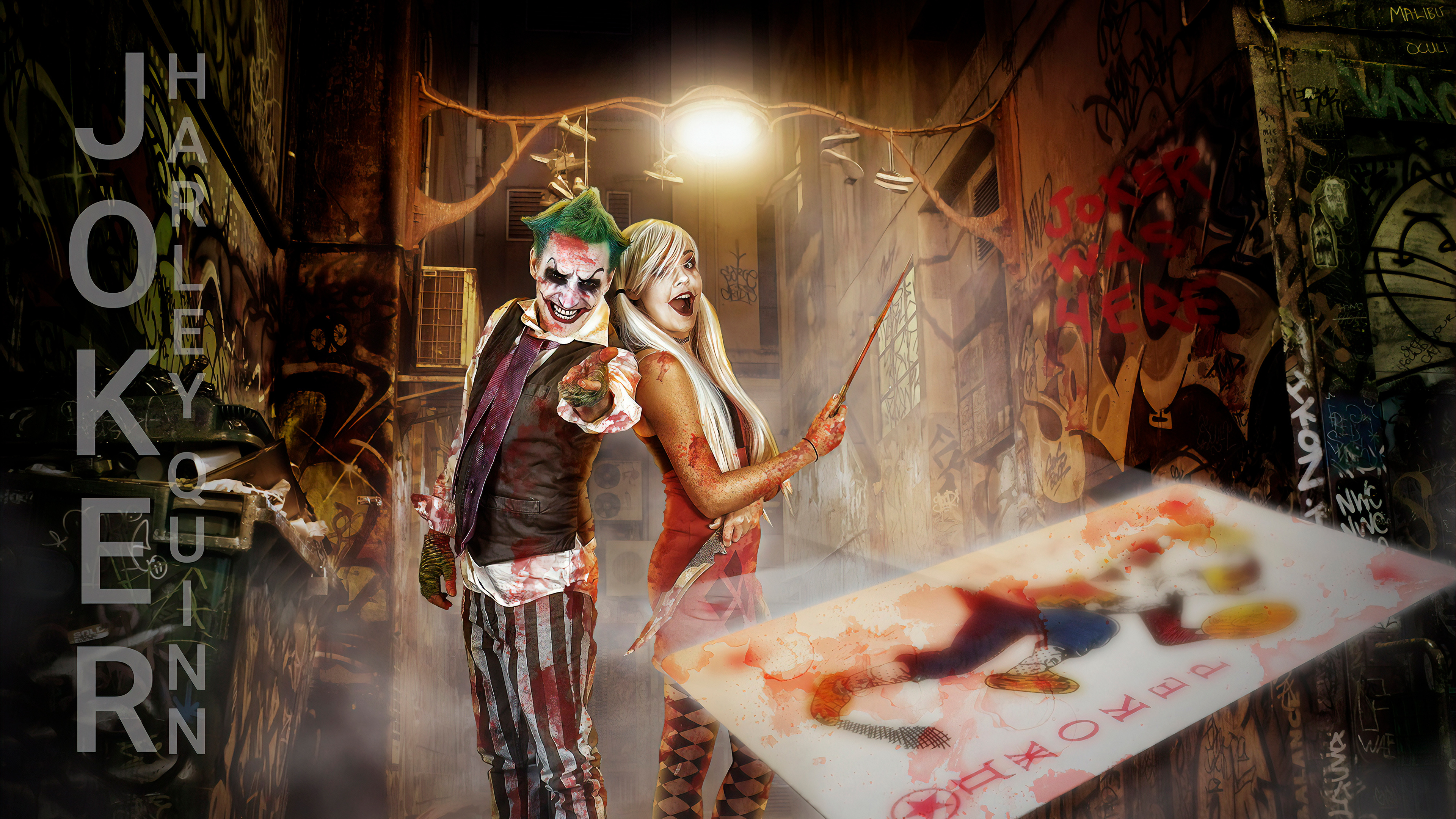Harley Quinn and Joker, Movies, Joker and Harley Quinn cosplay, Superhero wallpapers, 3840x2160 4K Desktop