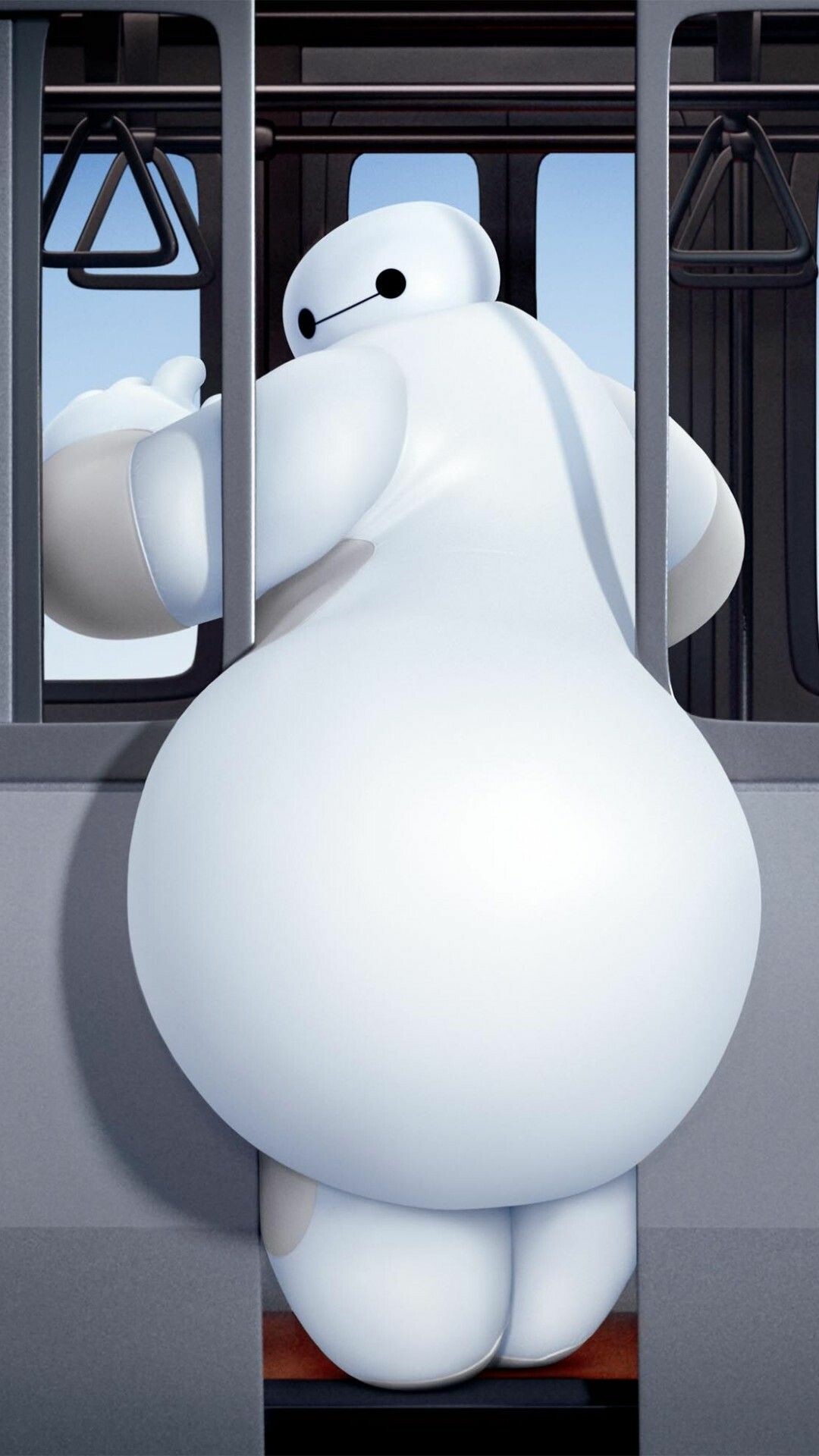 Big Hero 6: Baymax, The deuteragonist of Disney's 2014 animated feature film. 1080x1920 Full HD Background.