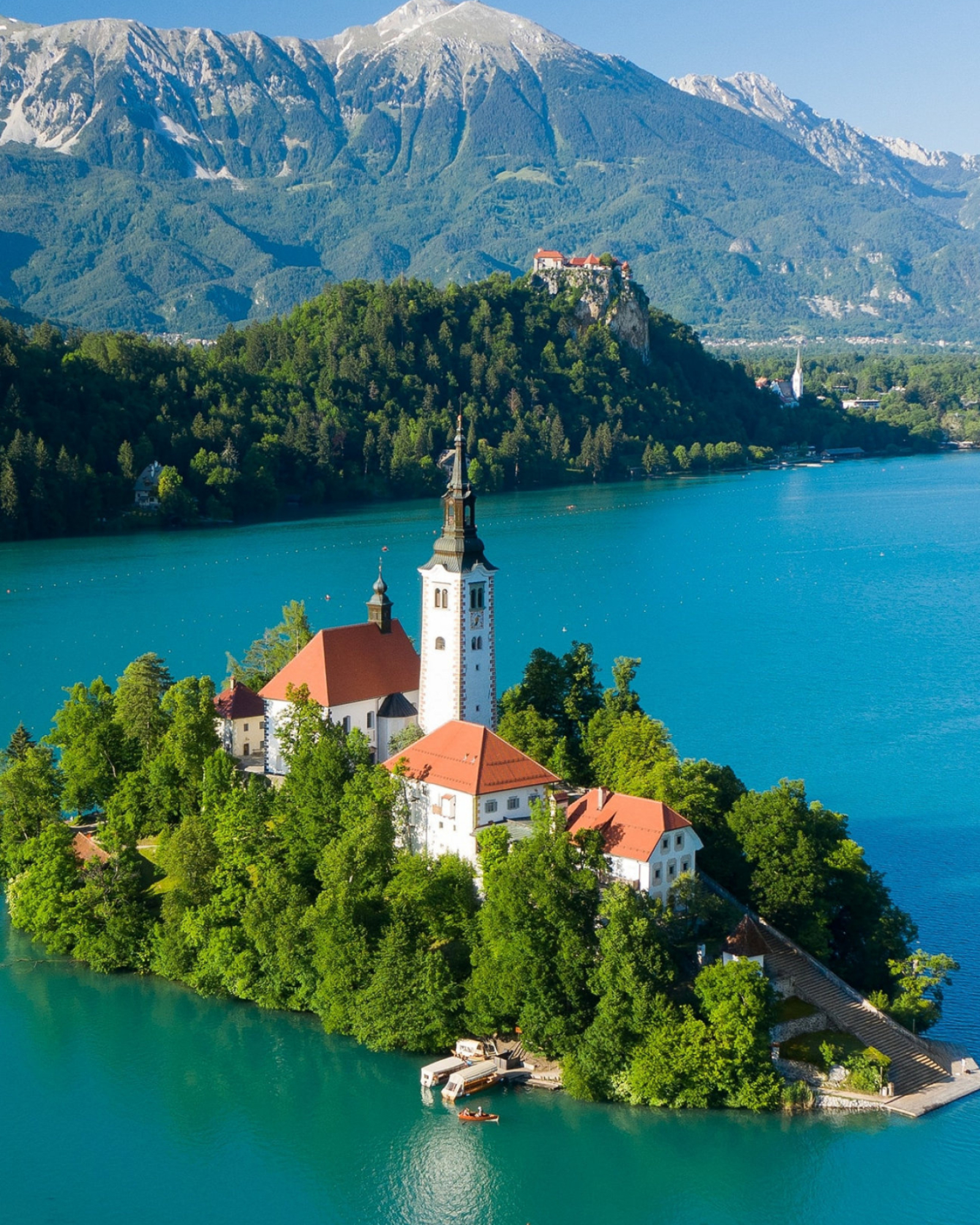 Lake Bled, Birds eye view, Jaw-dropping beauty, Slovenian gem, 1600x2000 HD Phone