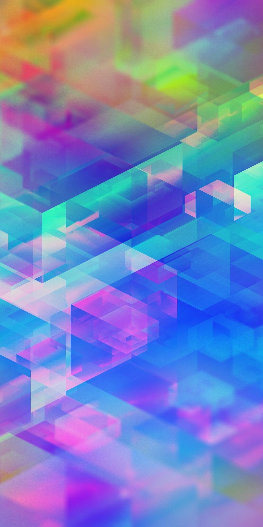 Geometric Abstract: Polygonal pattern, Triangle, Colorful, Acute angles. 1080x2160 HD Background.