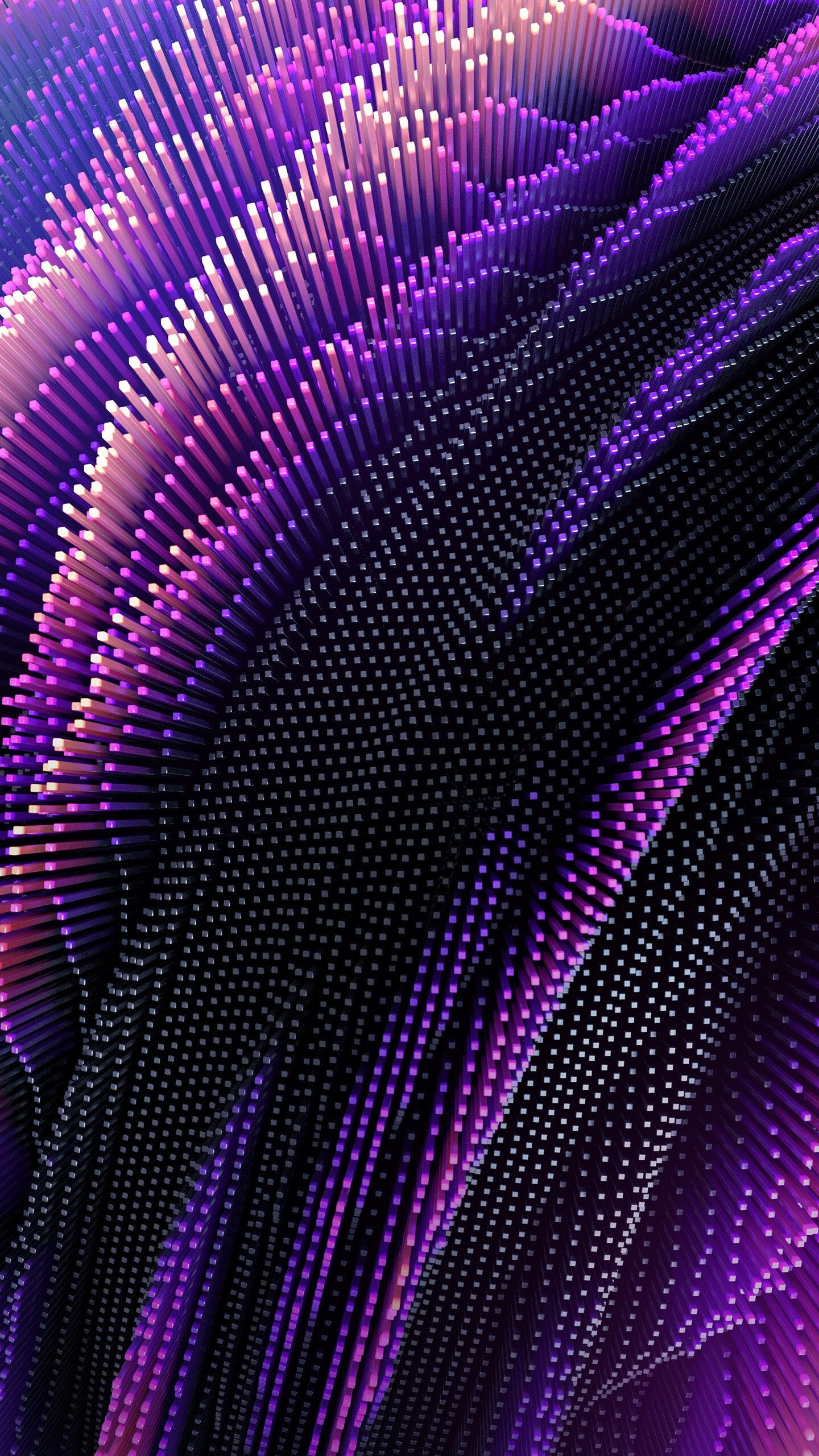 Geometry: Neon, Abstract, Right rectangular prisms, Rays, Waves. 1440x2560 HD Wallpaper.