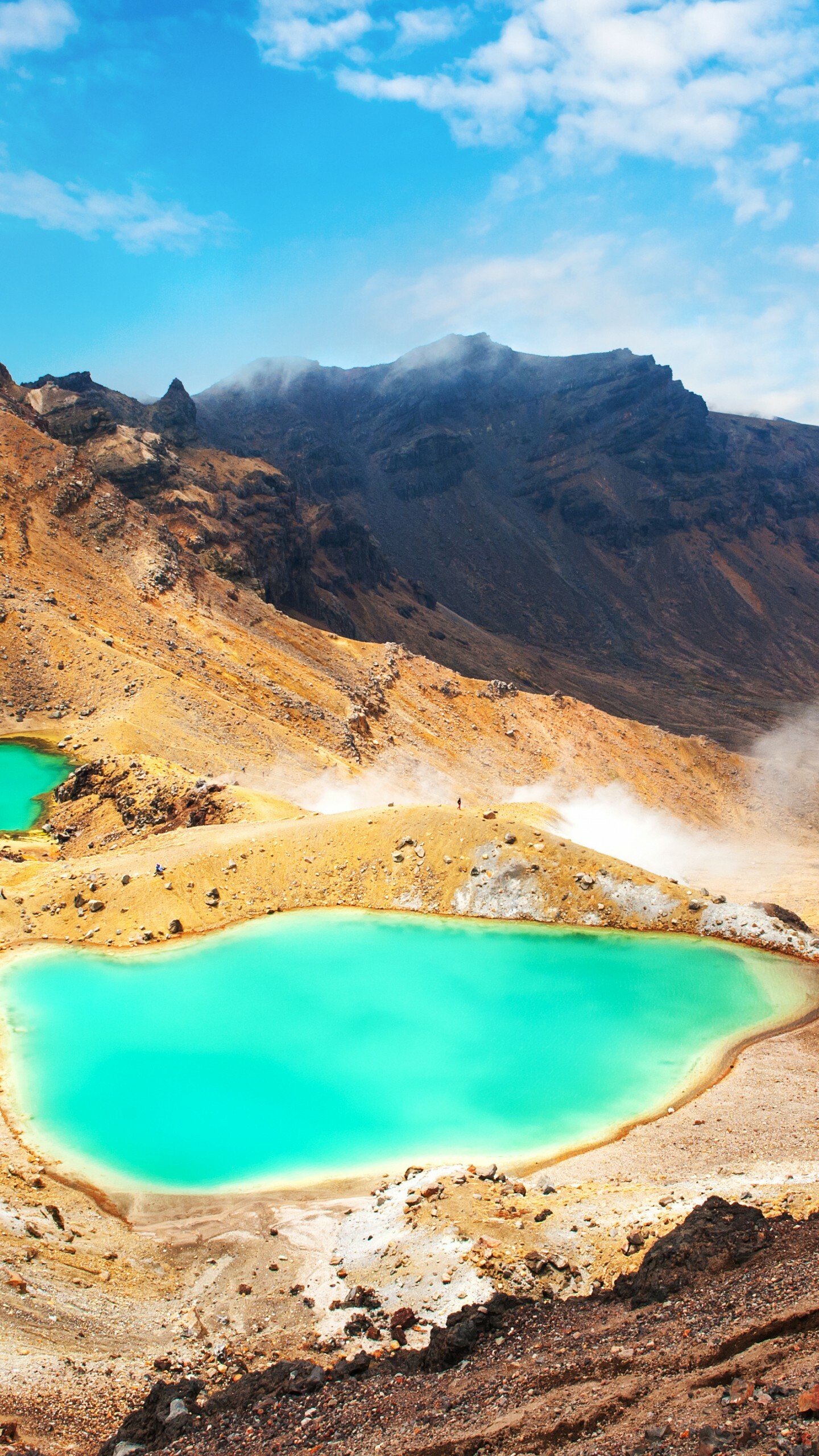 New Zealand: Tongariro, Nature, The country has three official languages: English, Maori and Sign Language. 1440x2560 HD Background.