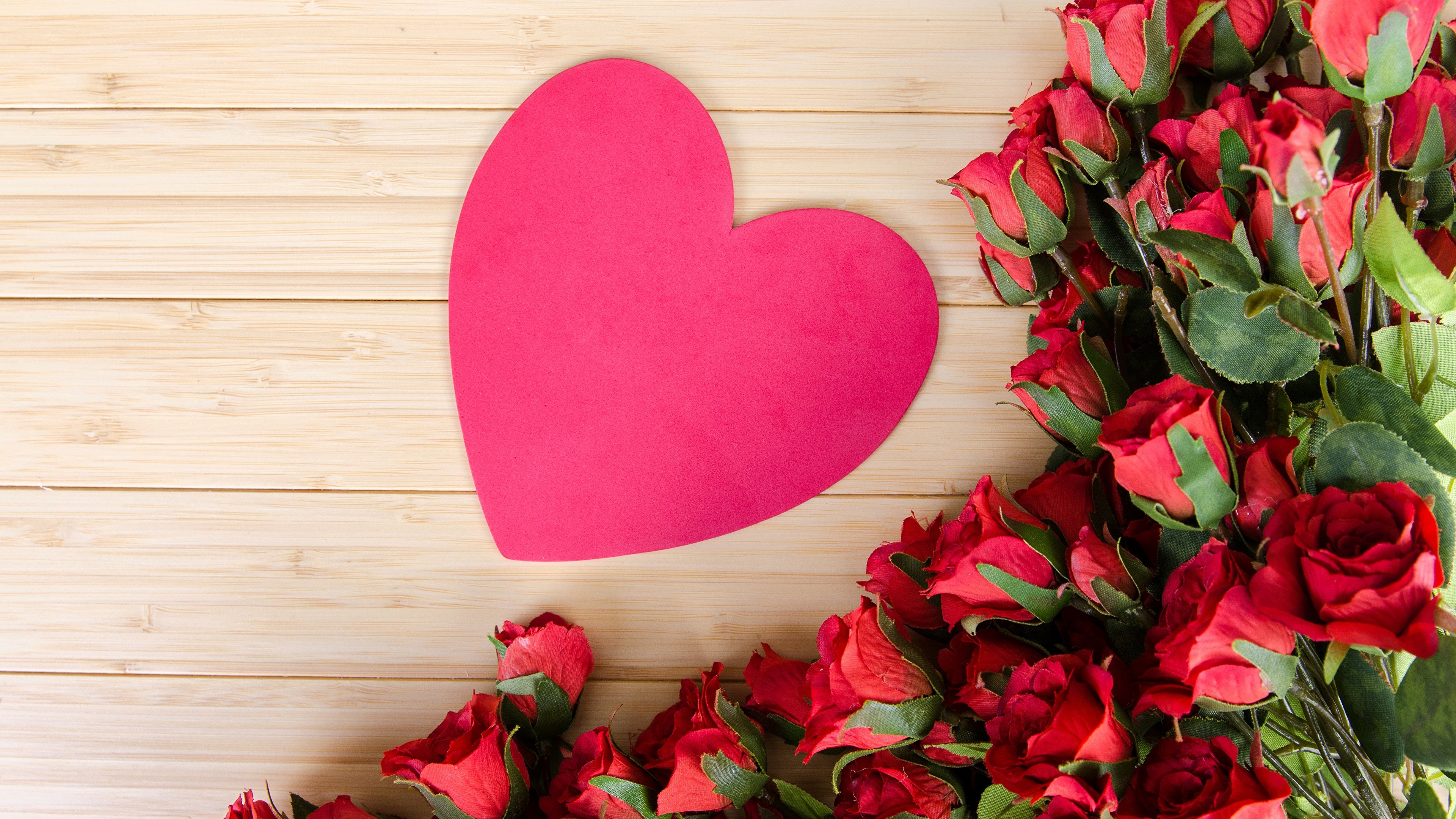 Hearts and Flowers, Love and romance, Heart and rose, Romantic holidays, 3840x2160 4K Desktop