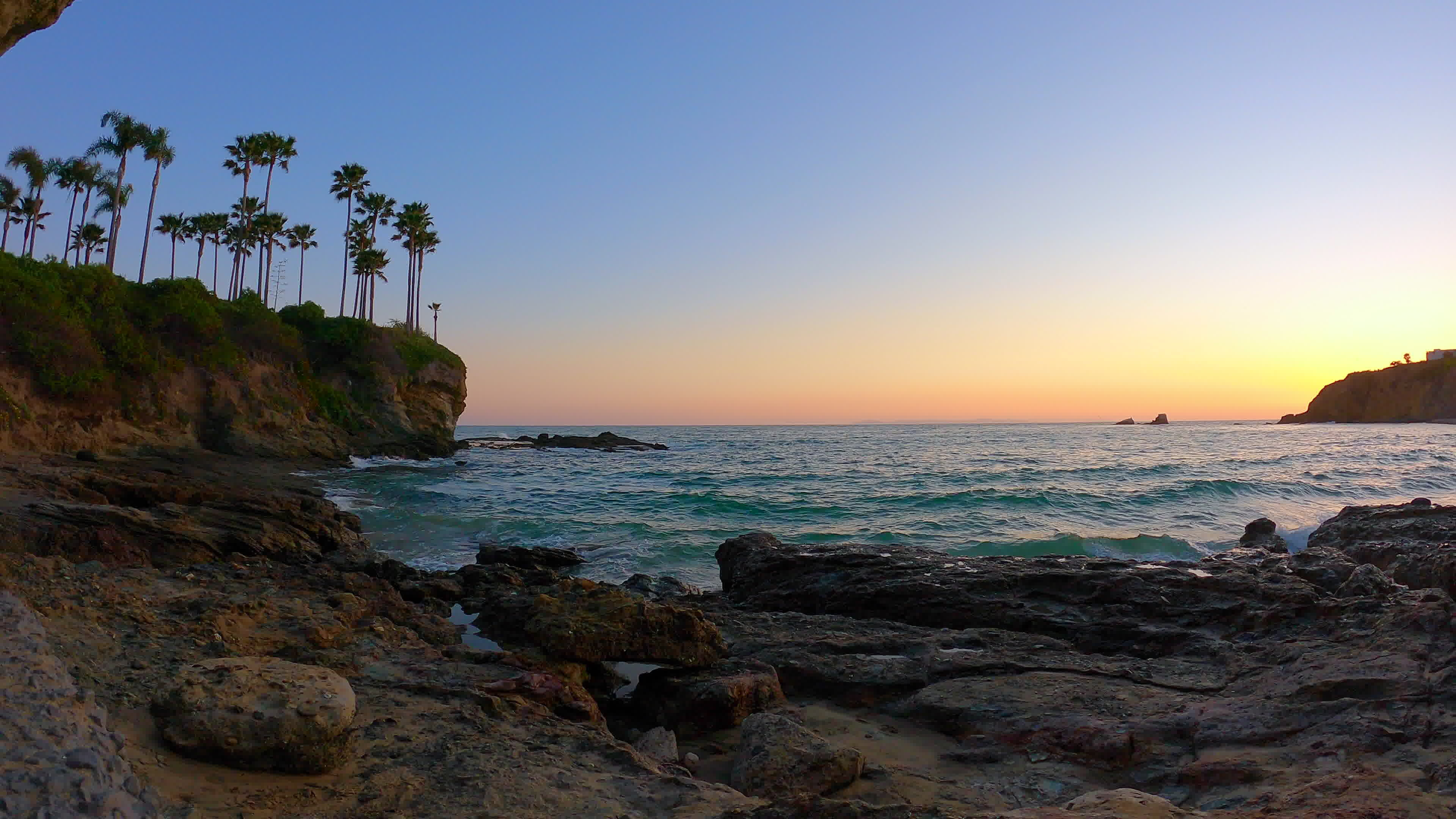 Laguna Beach, 4k pro res, Crescent baysunset, Time lapse, 3840x2160 4K Desktop
