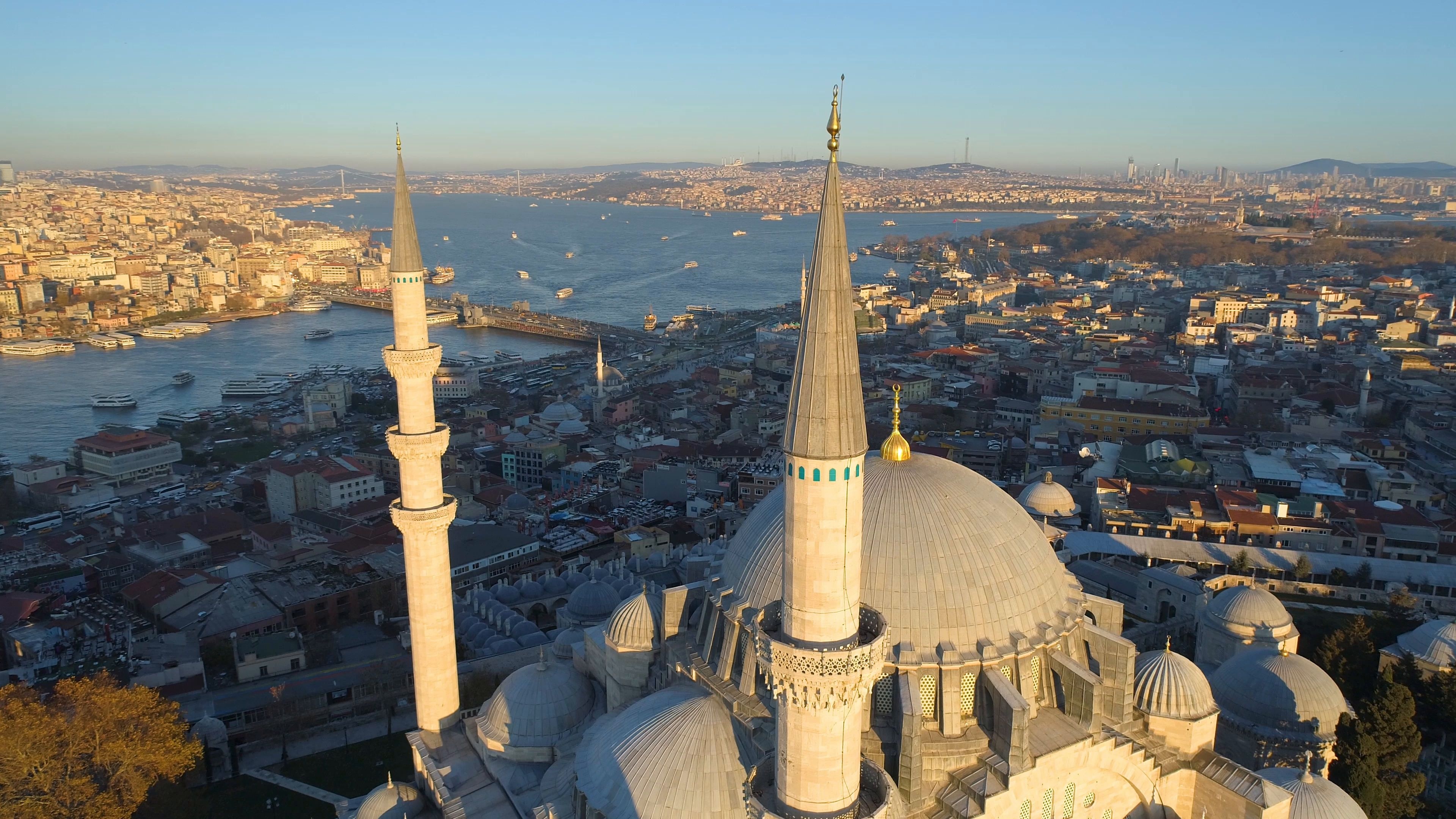 Blue Mosque, Sultanahmet, Aerial view, Istanbul, 3840x2160 4K Desktop