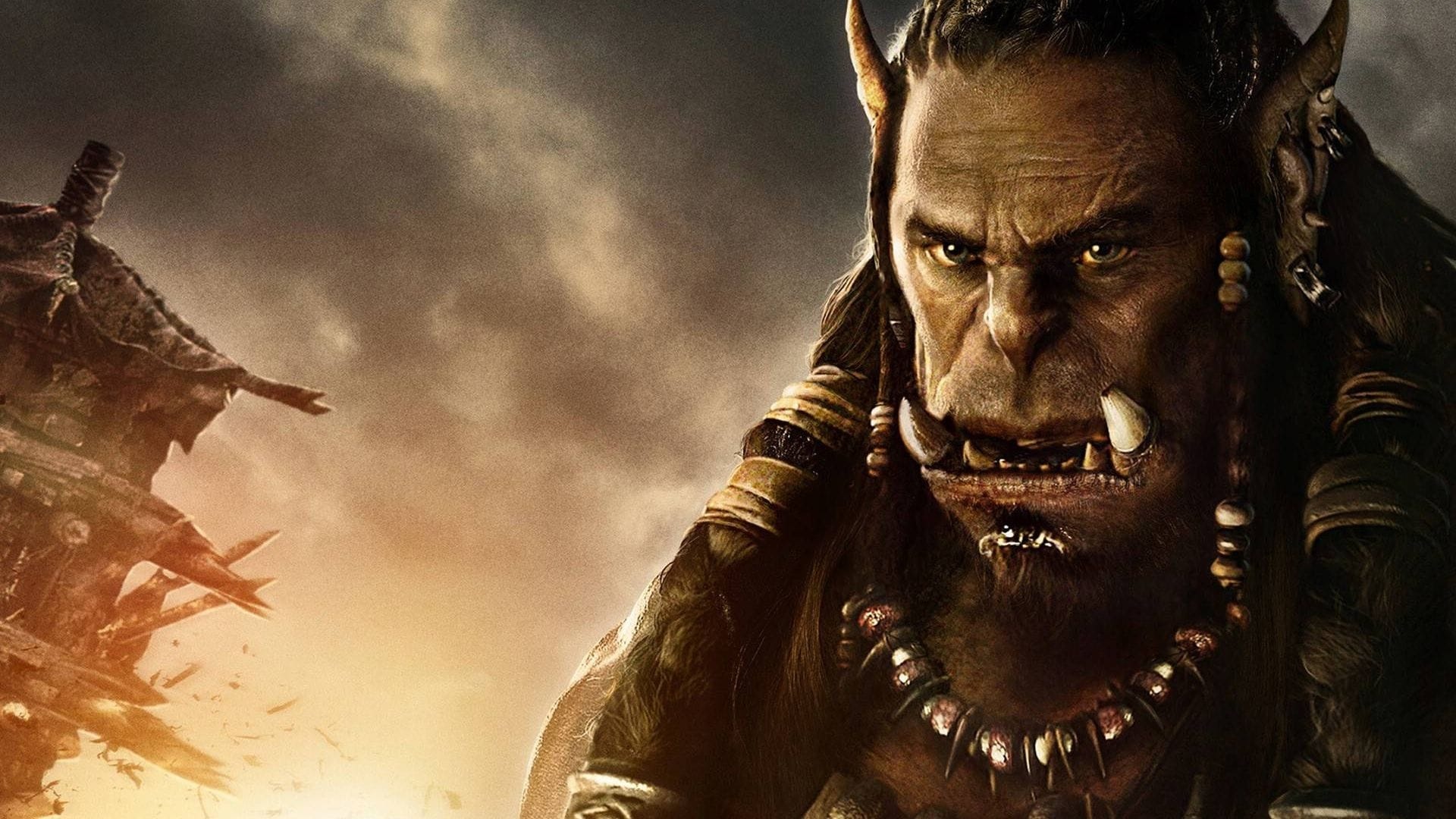 Warcraft (Movie): Toby Kebbell plays Durotan, the noble leader of the Frostwolf clan. 1920x1080 Full HD Wallpaper.